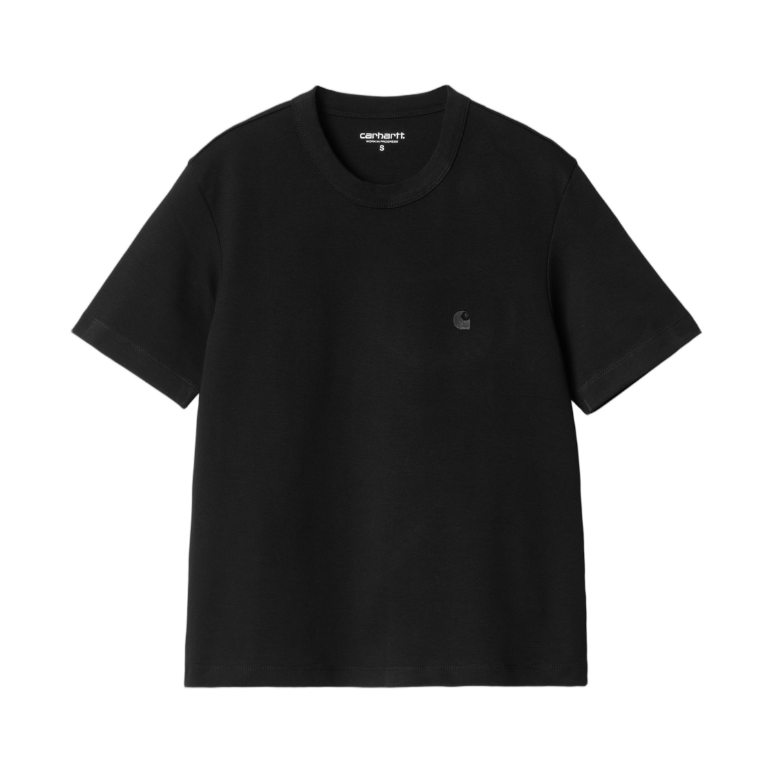 (W) 칼하트 WIP 숏슬리브 루카 티셔츠 블랙((W) Carhartt WIP S/S Luca T-Shirt Black) - 1