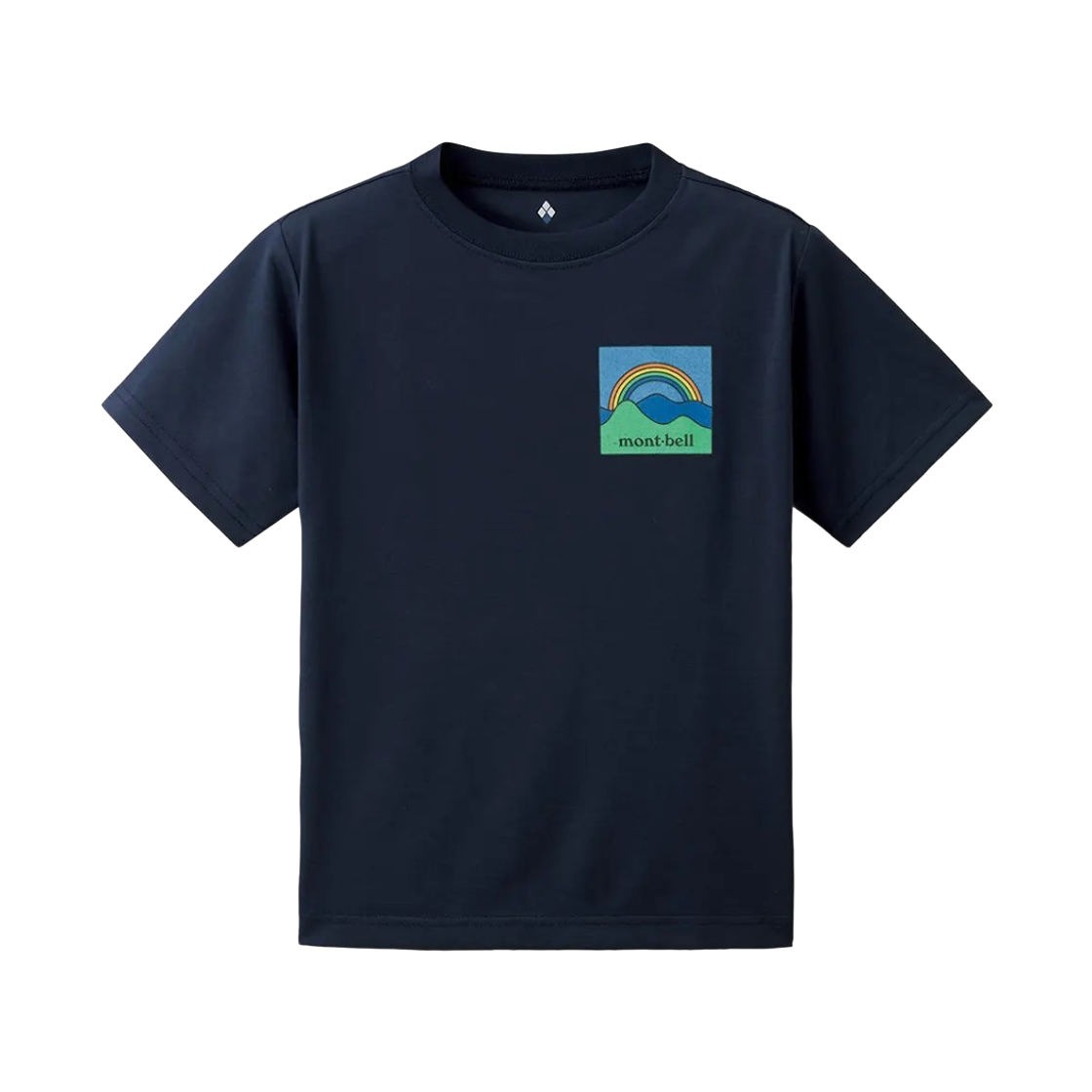 1114808 (Kids) Montbell Wickron Rainbow T-Shirt Navy