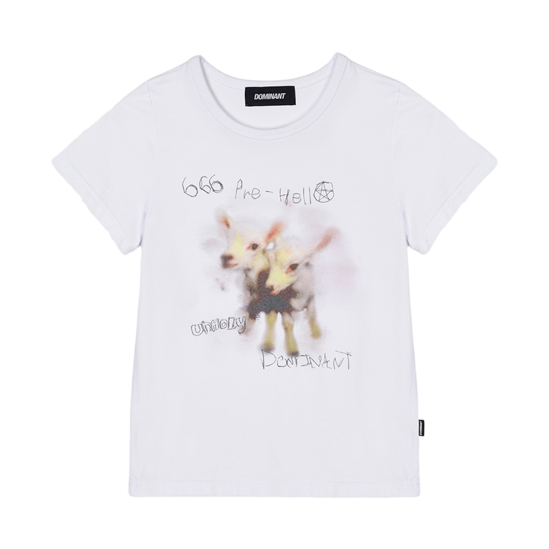 DMNT26SSTS012 Dominant Slim Fit Goat T-Shirts White