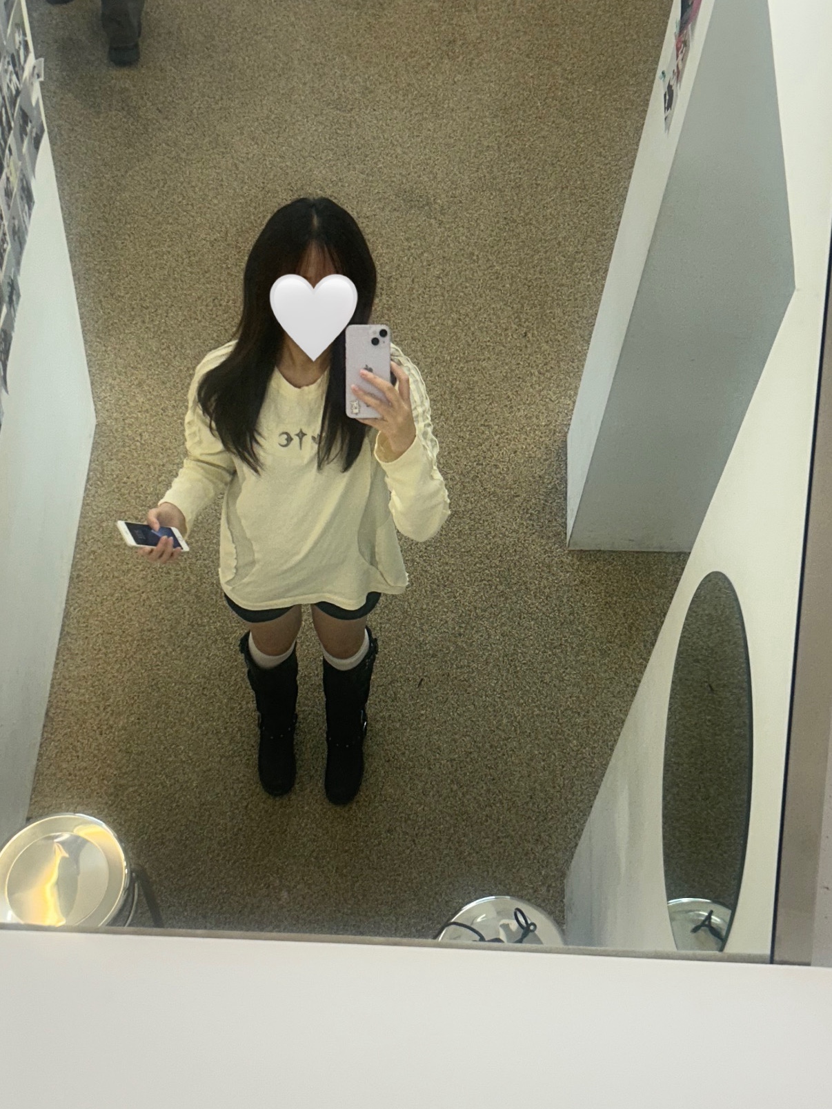 Adidas x Thug Club Long Sleeve T-Shirt Cream White - KR Sizing 착용 스타일 - 2
