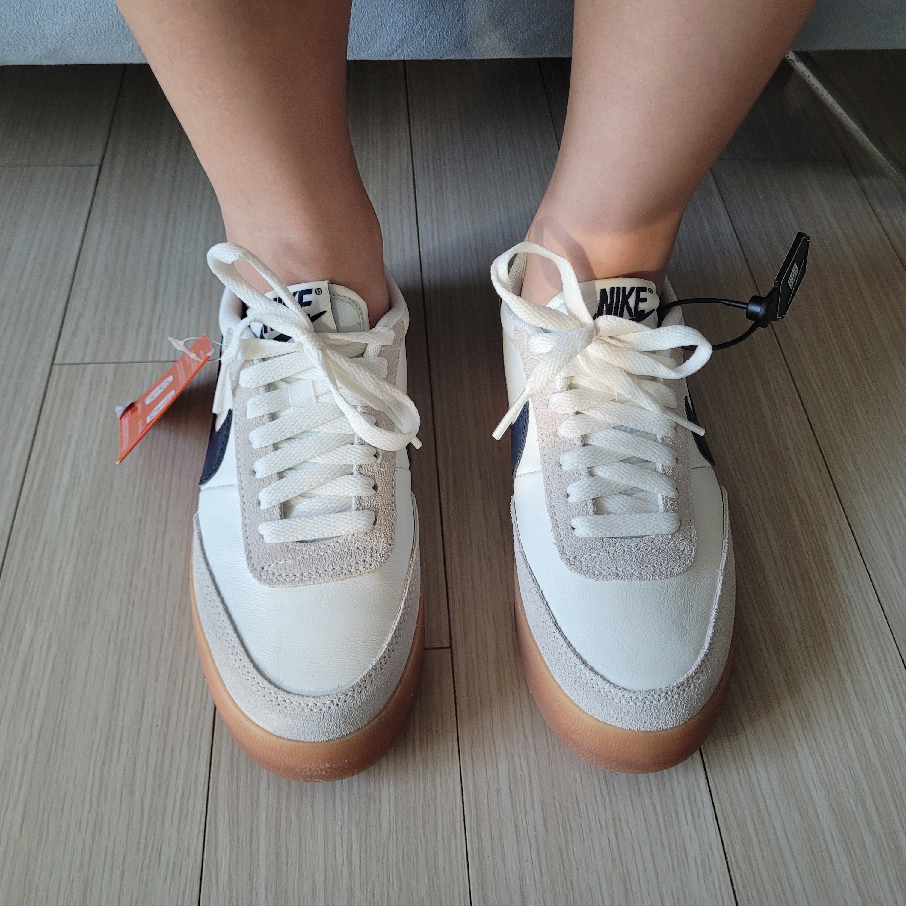 (W) Nike Killshot 2 Sail Midnight Navy 착용 스타일