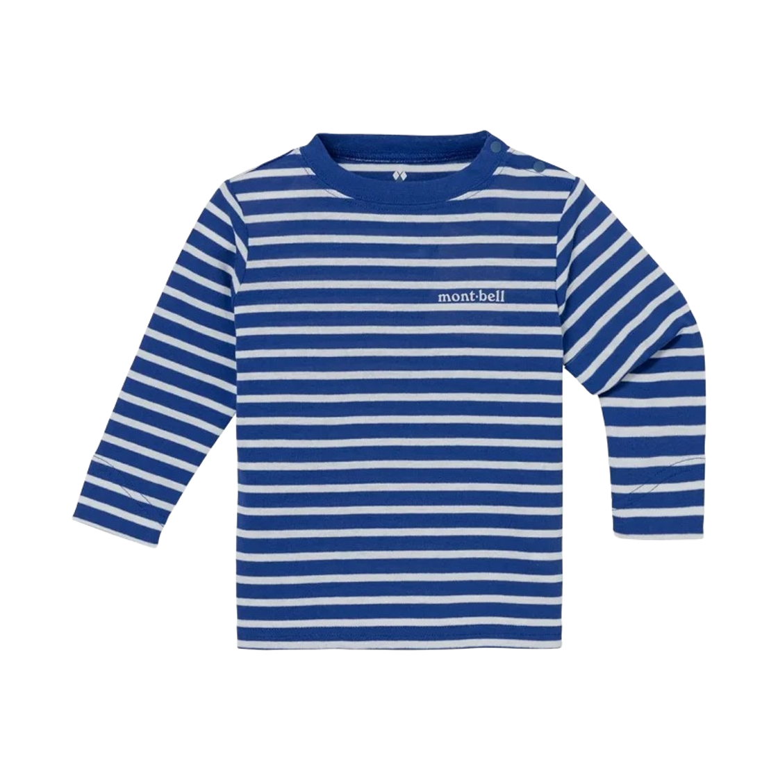 1114702 (Baby) Montbell Wickron Striped Long Sleeve T-Shirt Light Blue