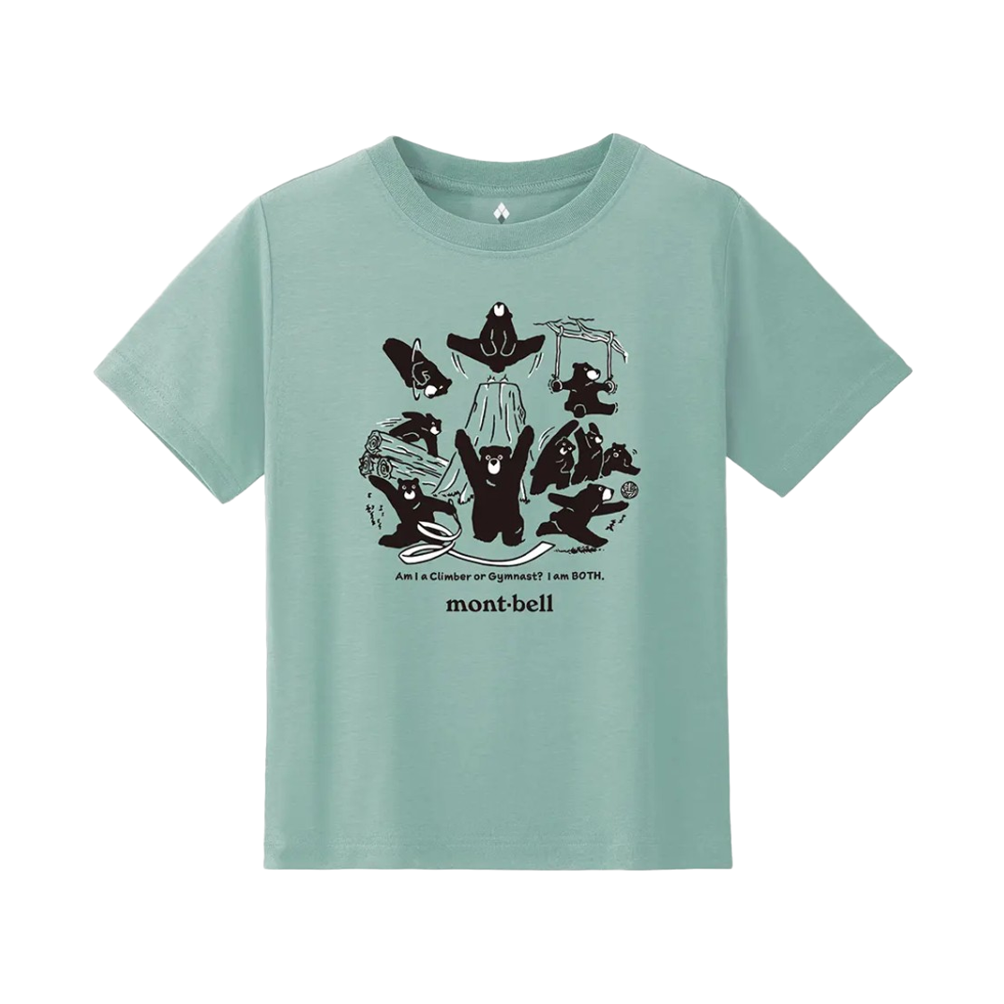 1114874 (Kids) Montbell Wickron Forest Gymnastics T-Shirt Light Blue