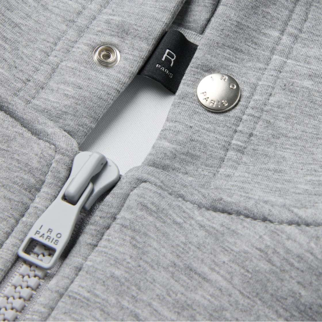 이로 보일 쿠션지 후드 집업 티셔츠 그레이(IRO Voile Cushioned Fabric Hooded Zip-Up T-Shirt Gray) - 6