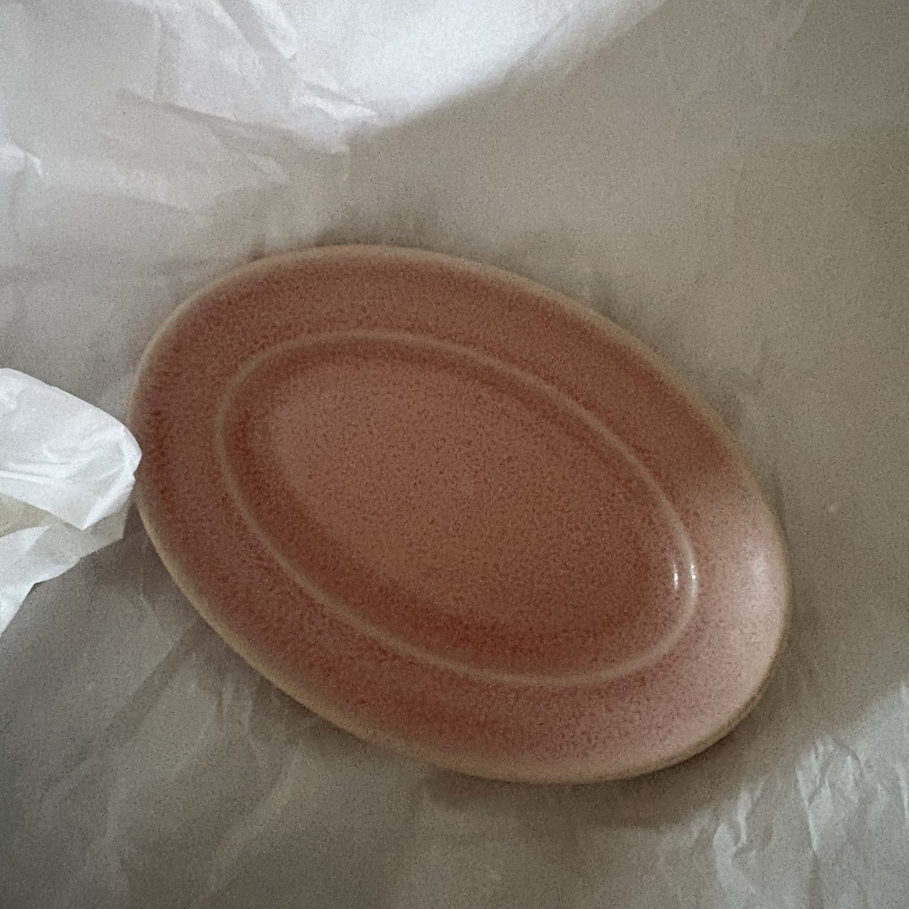 [3% 적립] MINOHAN KOREA POEM OVAL PLATE FLAT PEACH MINI 착용 스타일