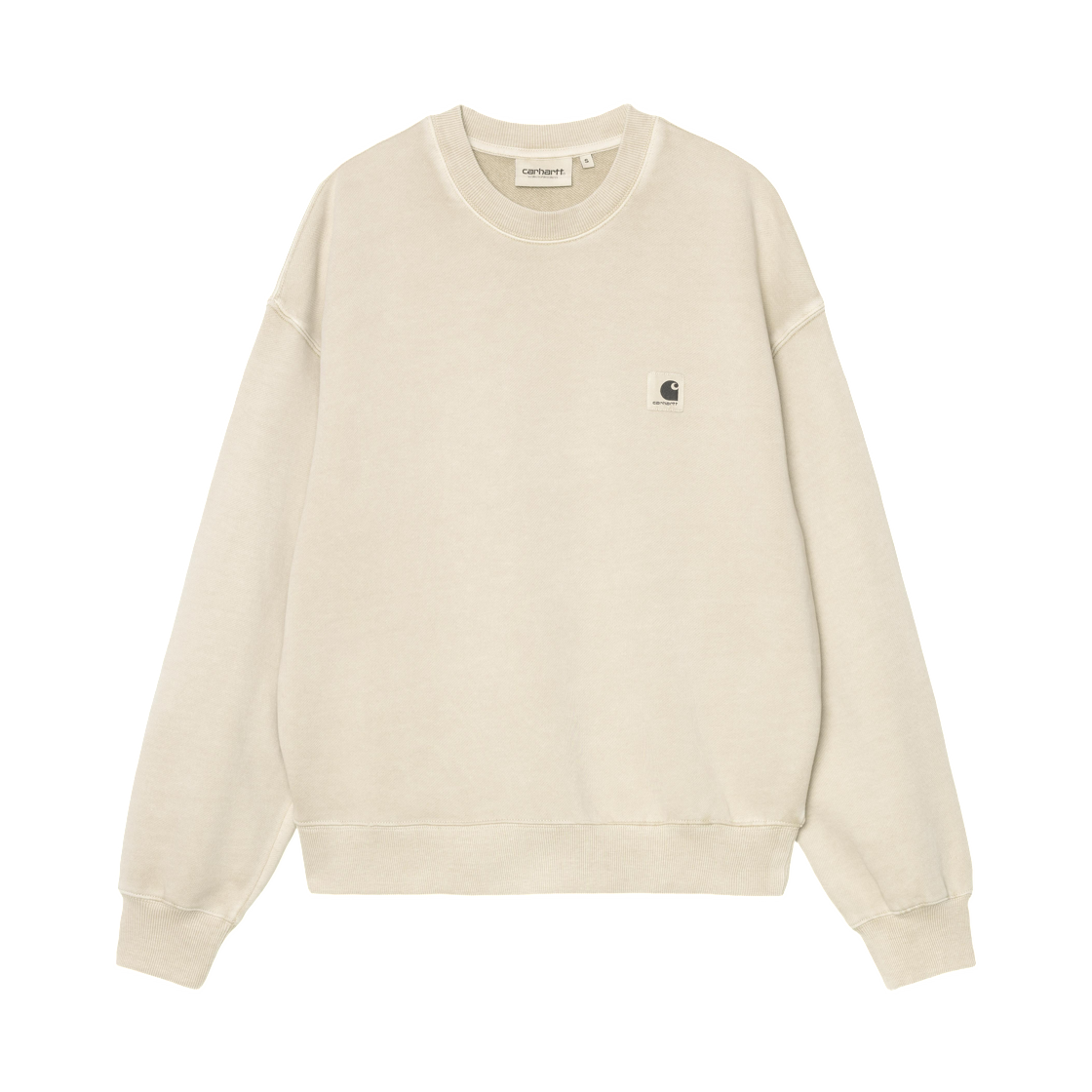 I029537-3IO-GD (W) Carhartt WIP Nelson Sweatshirt Stone Garment Dyed