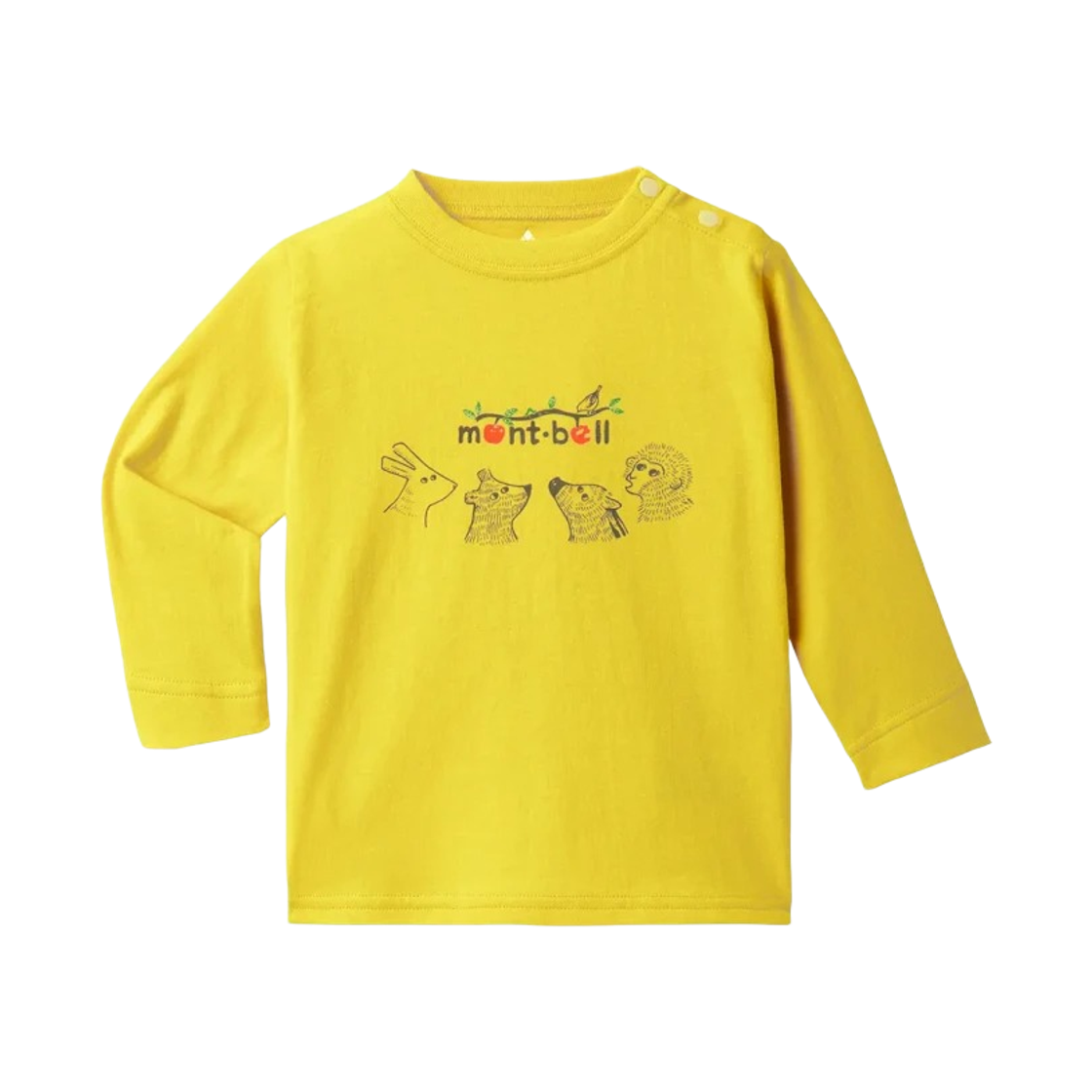 2104775 (Baby) Montbell Cotton Forest Animals Long Sleeve T-Shirt Yellow