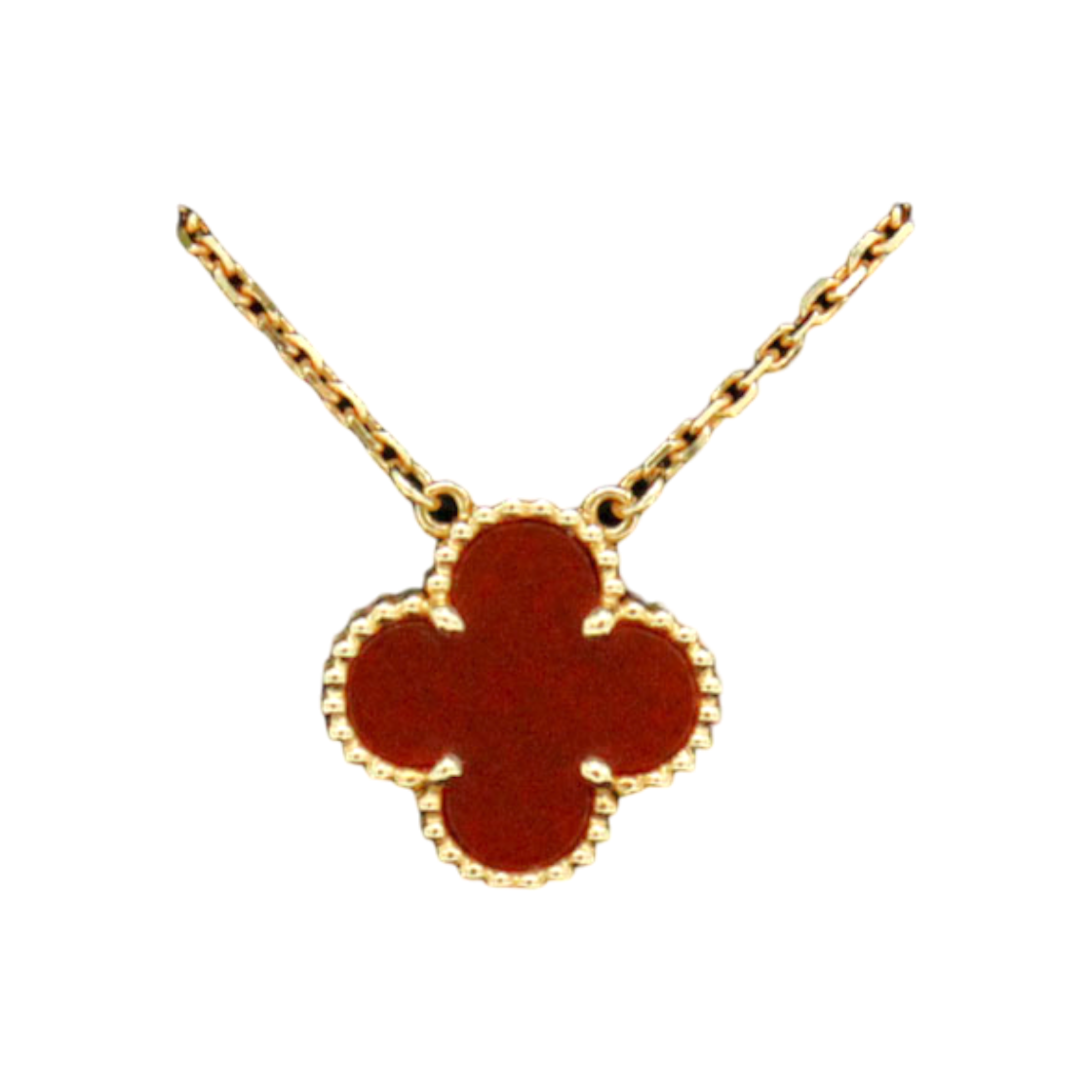 반클리프 빈티지 알함브라 커넬리언 목걸이(Van Cleef & Arpels Vintage Alhambra Carnelian Necklace ARD38500) - 1