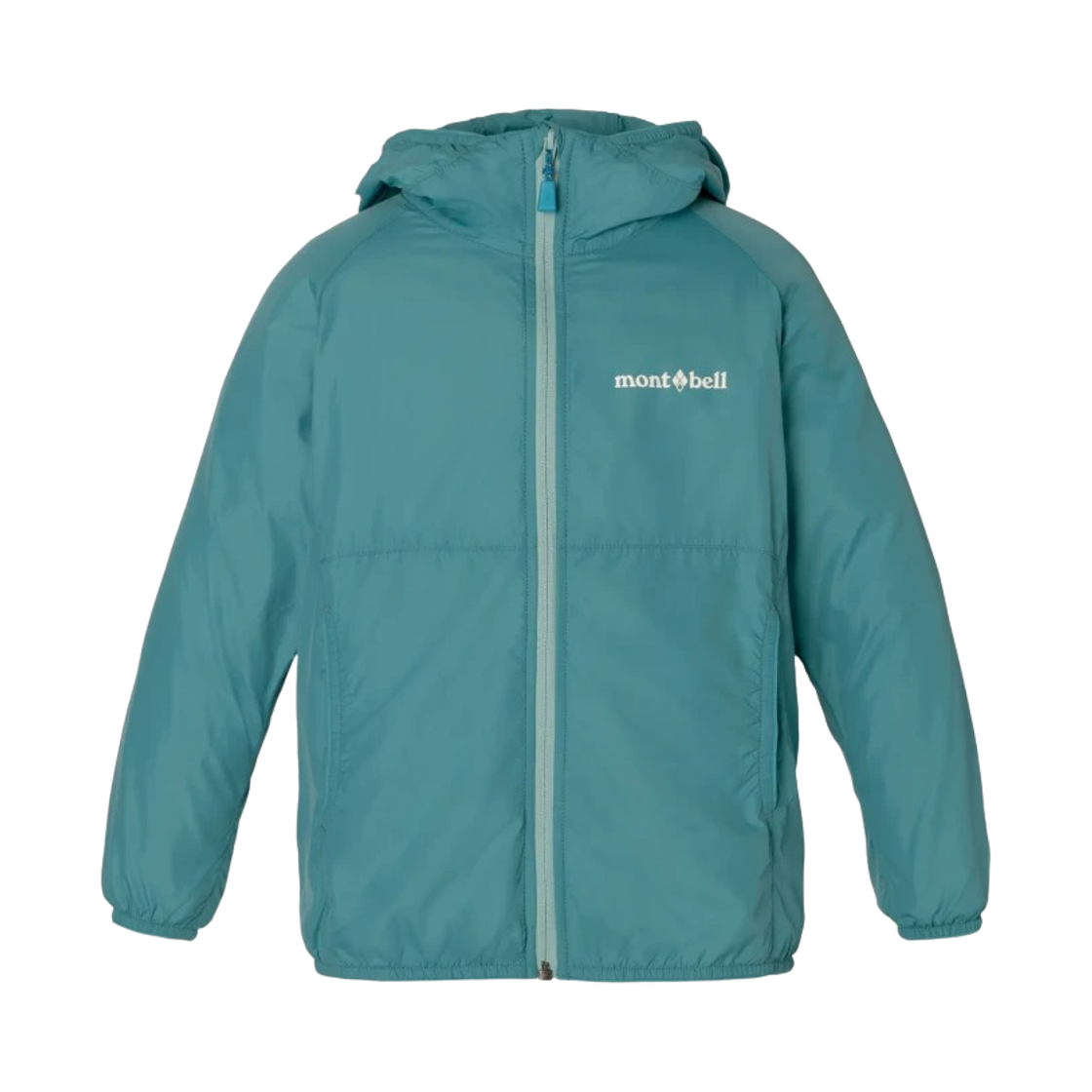 1103357 (Kids) Montbell Wind Blast Hooded Jacket Turquoise