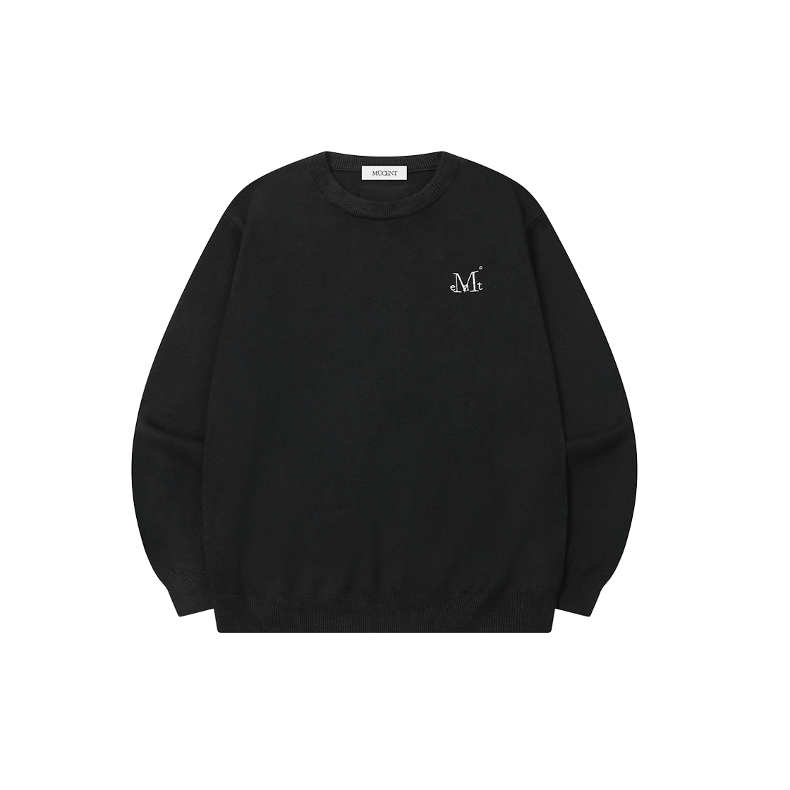 무센트 아드리안 백 레더 루즈핏 니트 남녀공용 (4컬러) 블랙(MUCENT Adrian Back Leather Loose-Fit Knit Unisex (4Color) Black) - 1