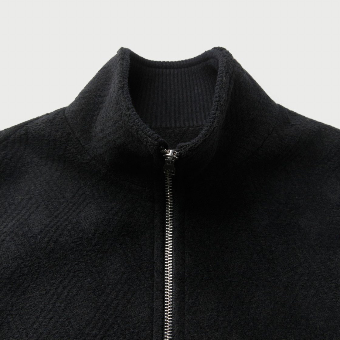 이로 에큐어 아가일 울 혼방 집업 자켓 블랙(IRO Ecuyer Argyle Wool-Blend Zip-Up Jacket Black) - 4