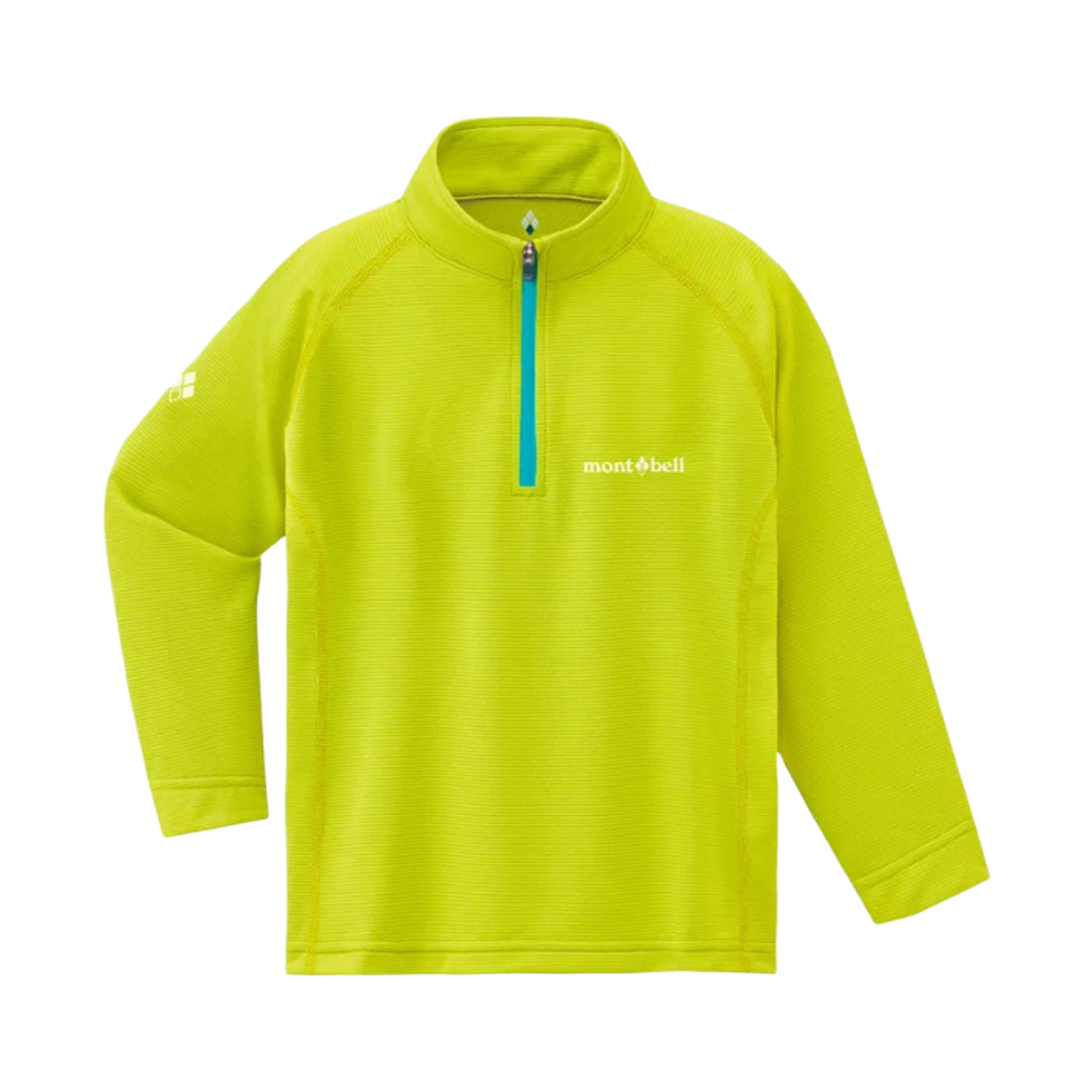 1114644 (Kids) Montbell Cool Long Sleeve Zip Shirt Light Green