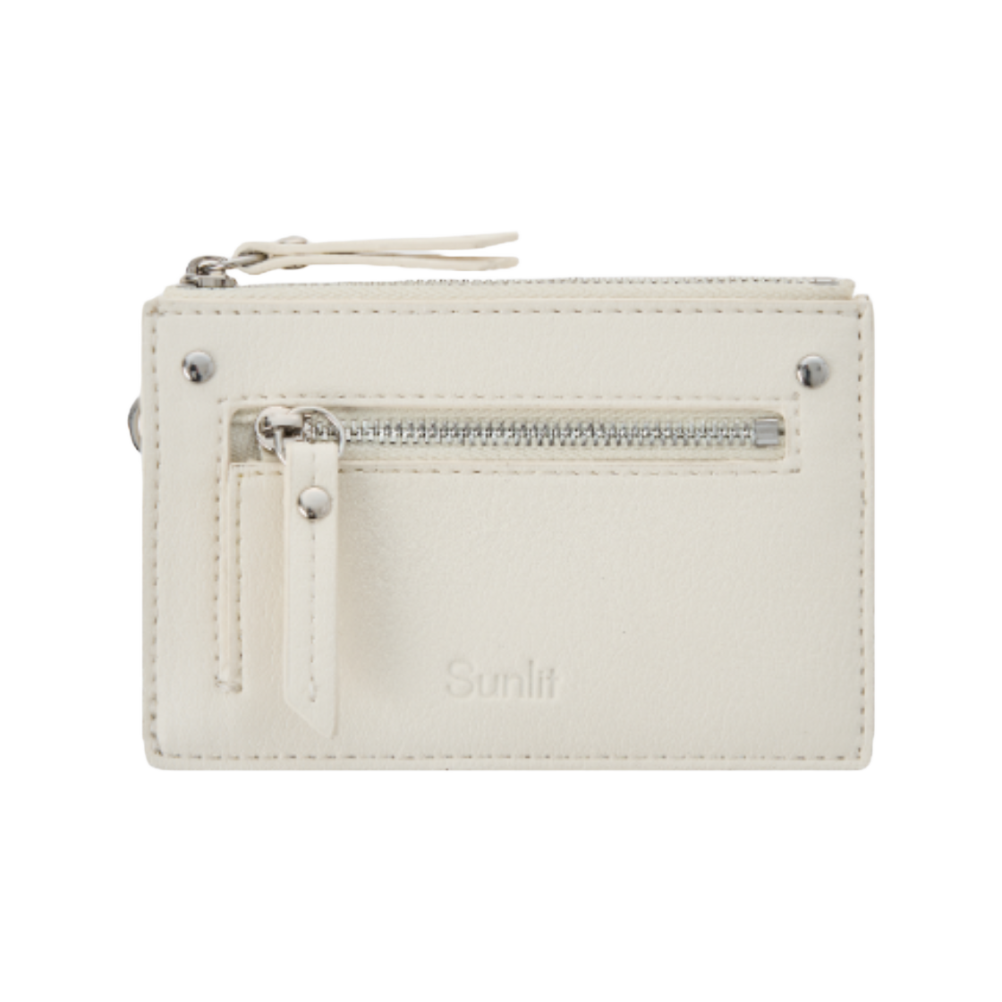 썬릿 레더 투포켓 플랫백 세트 화이트(SUNLIT Leather 2 Pocket Flat Bag Set White) - 2