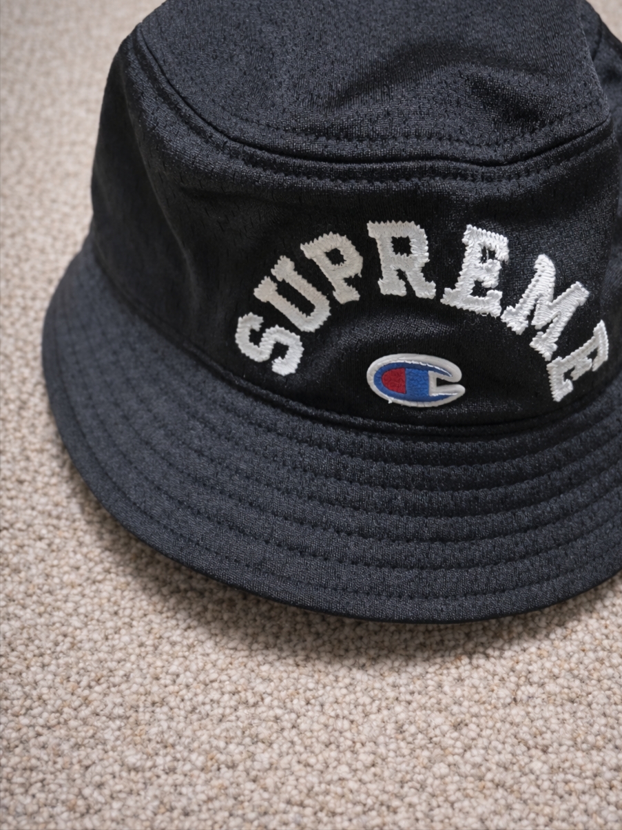 Supreme x Champion Mesh Crusher Black - 24SS 착용 스타일