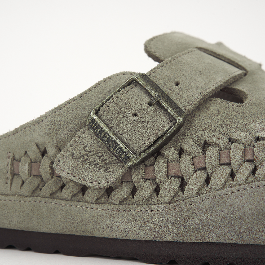 버켄스탁 x 키스 보스턴 브레이디드 스웨이드 레더 토프 - 레귤러(Birkenstock x Kith Boston Braided Suede Leather Taupe - Regular) - 8