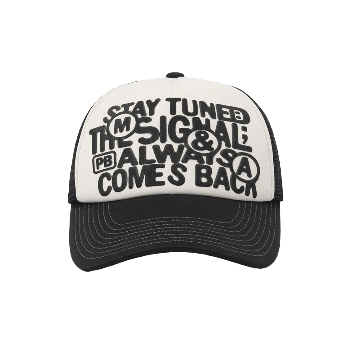 밀로 아카이브 튠 시그널 트러커 캡 블랙(Millo Archive Tune Signal Trucker Cap Black)