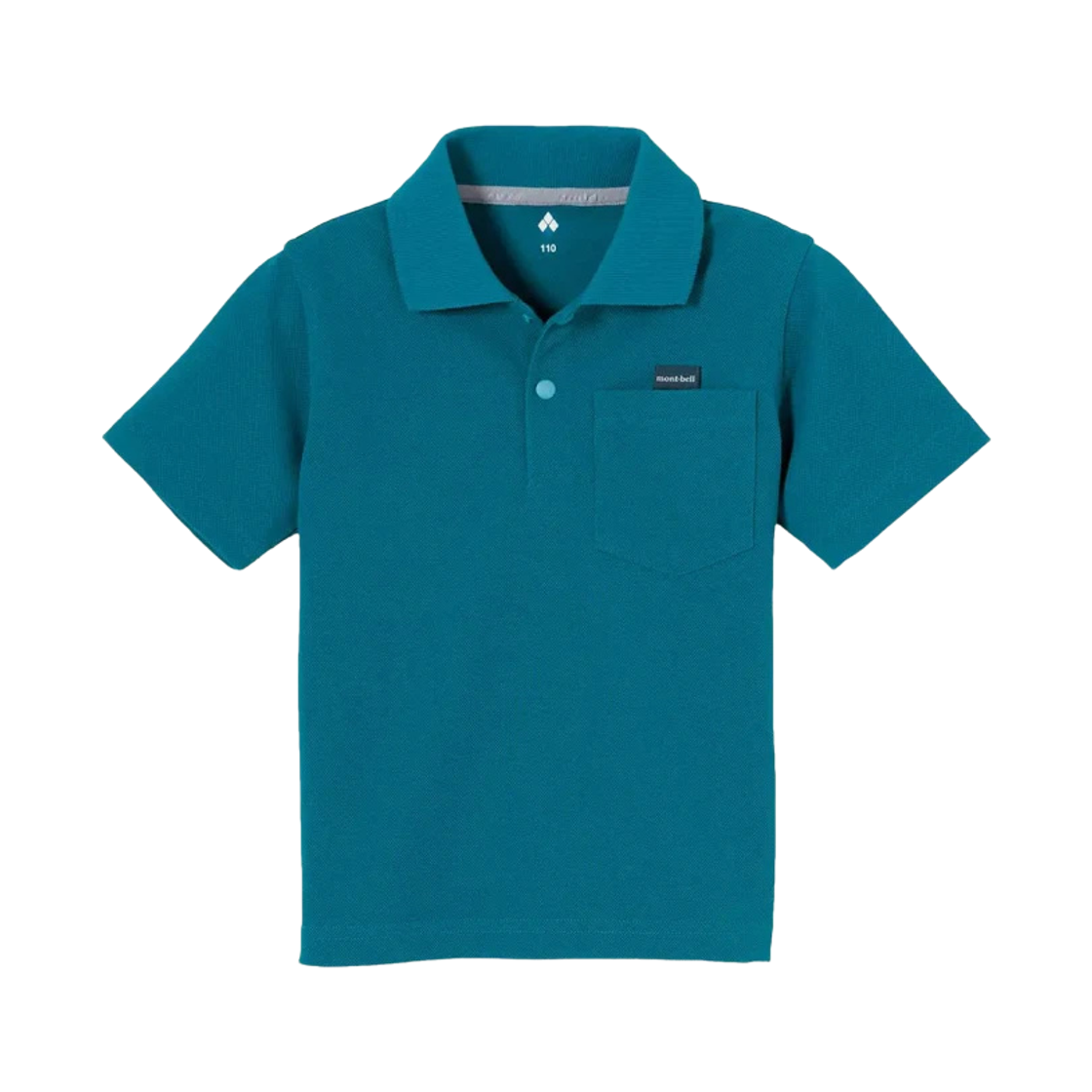 (키즈) 몽벨 위크론 폴로 셔츠 블루 그린((Kids) Montbell Wickron Polo Shirt Blue Green) - 1
