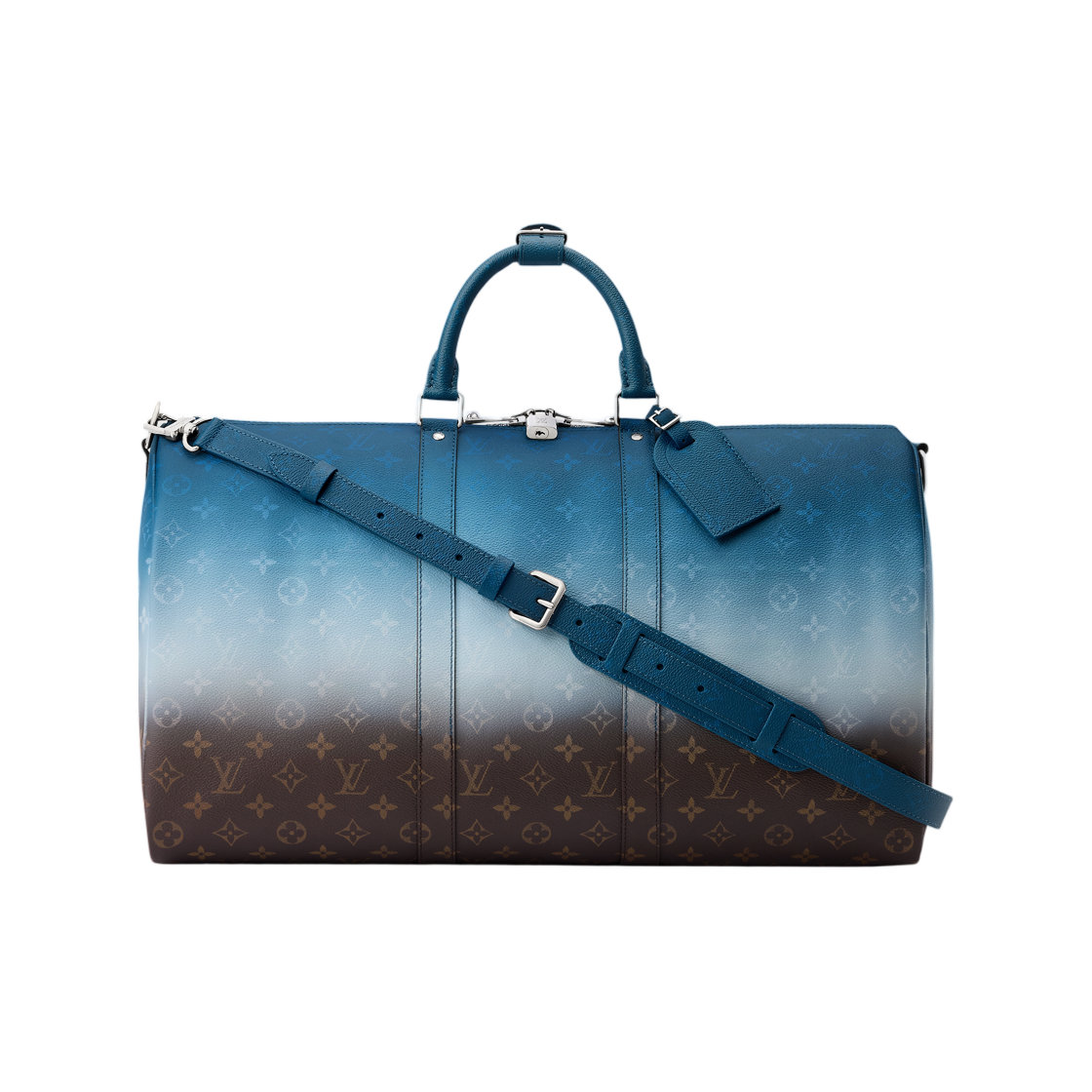 M28227 Louis Vuitton Keepall 50 Blue Monogram Pigment