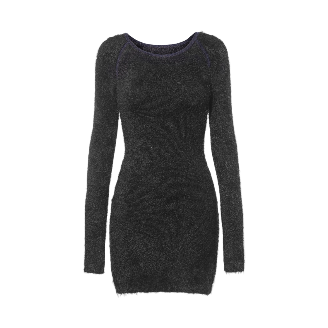 (W) 피치 덴 더 클로이 니트 드레스 블랙((W) Peachy Den The Chloe Knit Dress Black)