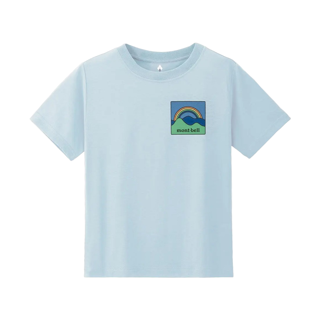 1114808 (Kids) Montbell Wickron Rainbow T-Shirt Light Blue