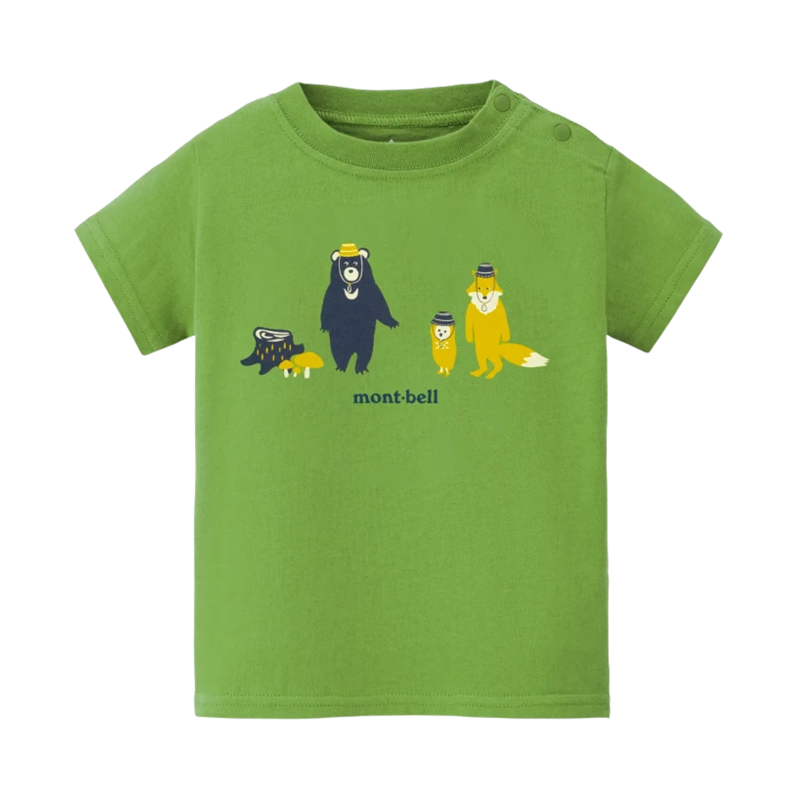 2104663 (Baby) Montbell Cotton Kinoko Mitsuketa T-Shirt Green