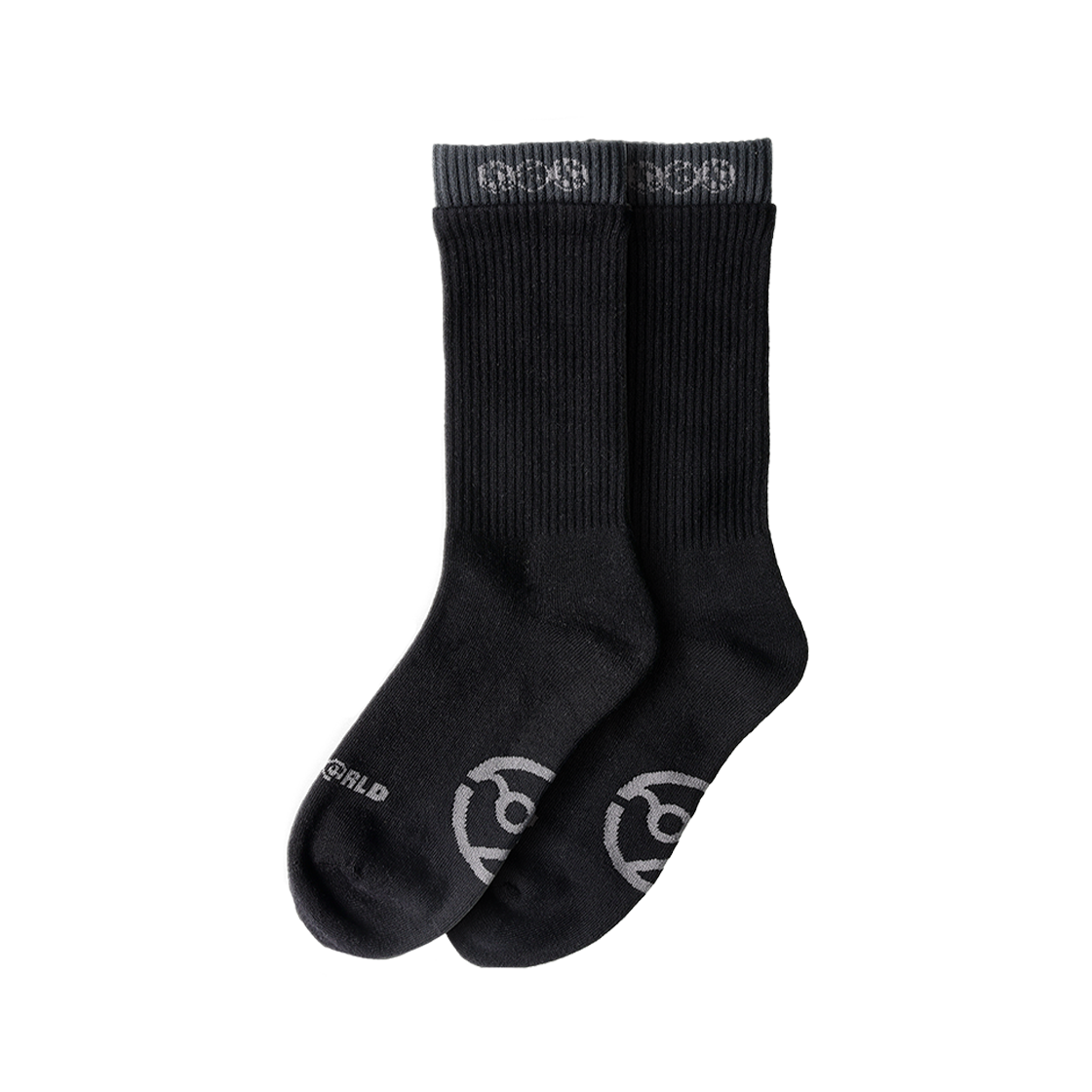 더왈드 더블 커프 삭스 블랙(THE WARLD Double Cuff Socks Black) - 1
