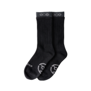 THE WARLD Double Cuff Socks Black