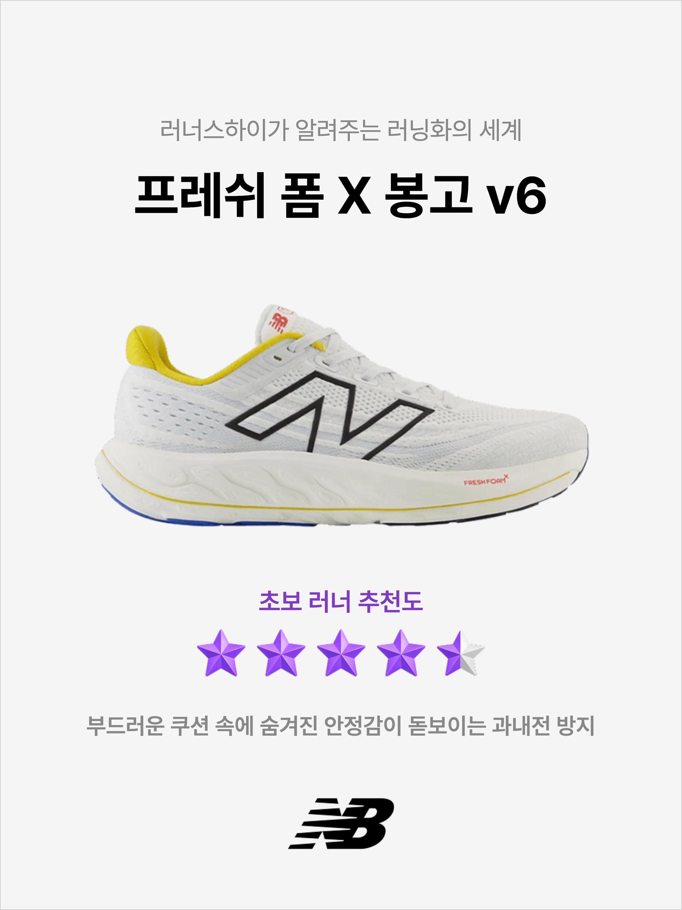 New Balance Fresh Foam X Vongo V6 White Ginger Lemon - 2E Wide, New Balance Fresh Foam X Vongo v6 Reflection White - 2E Wide 착용 스타일 - 1