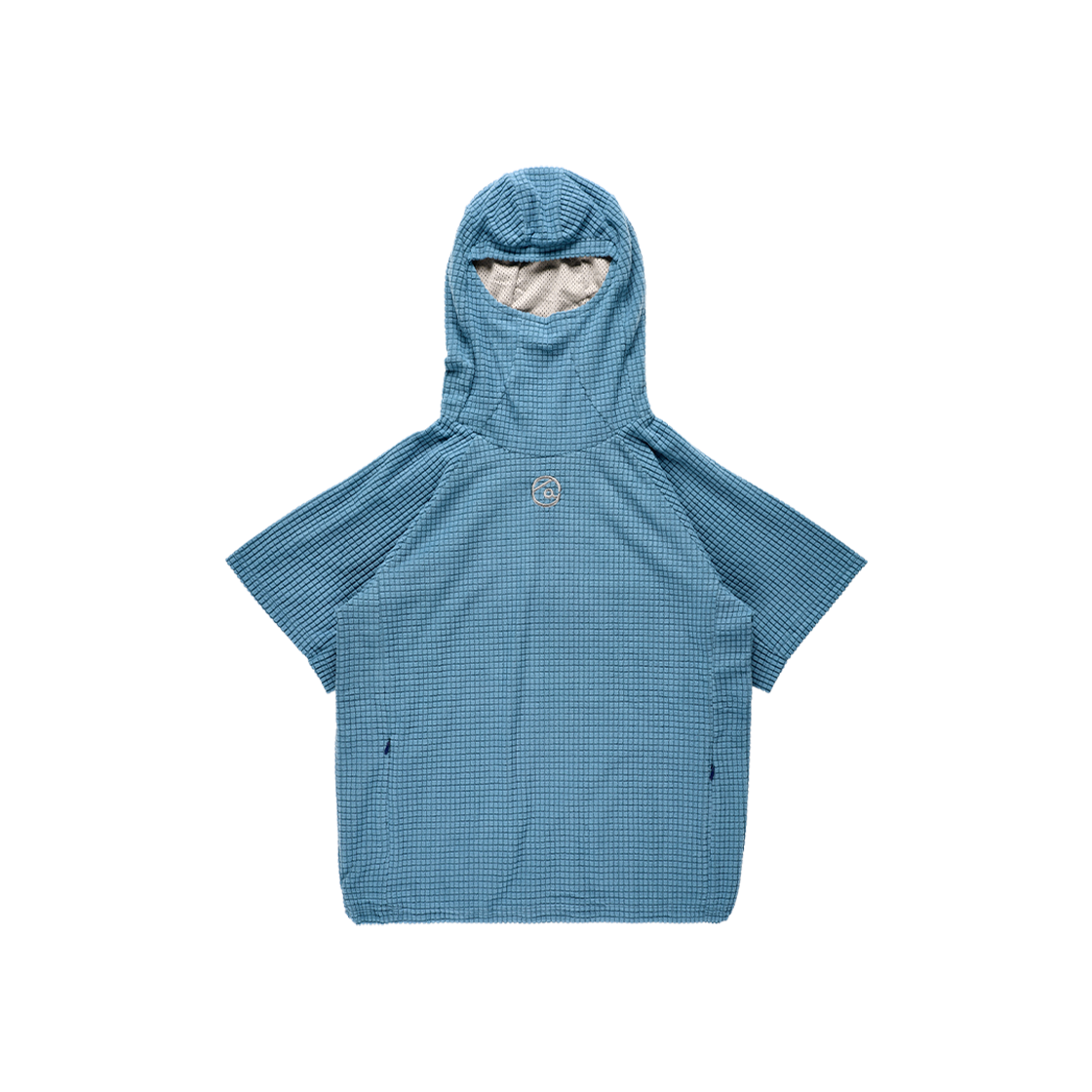더왈드 와플 바라클라바 하프 후디 블루(THE WARLD Waffle Balaclava Half Hoodie Blue)