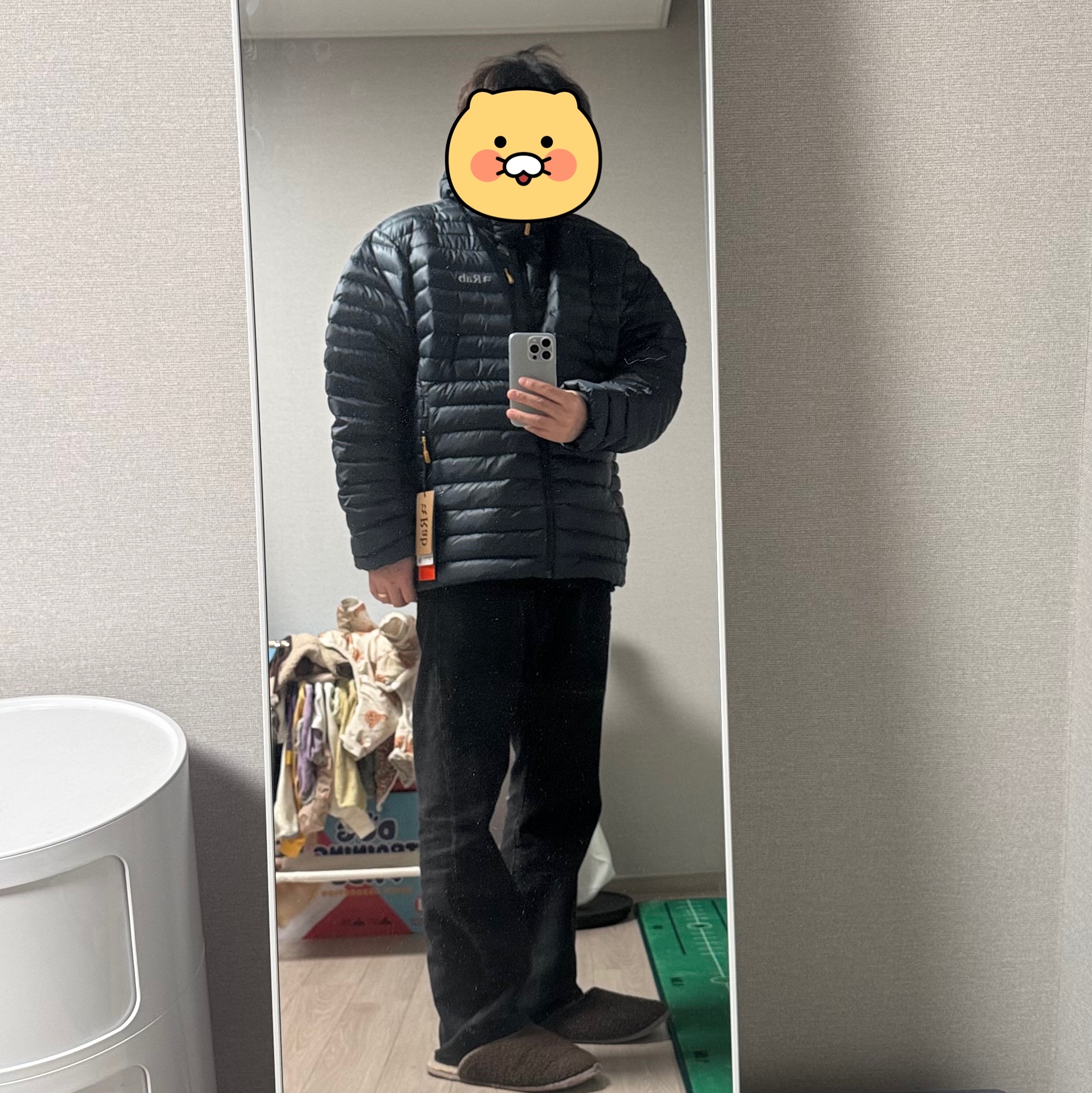 Rab Microlight Alpine Jacket Beluga 착용 스타일 - 1