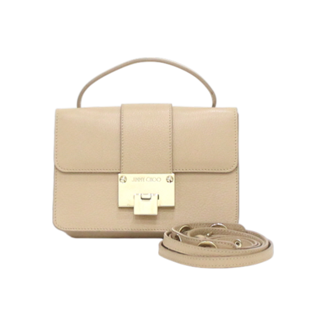 ITDGUTAIOQ5H Jimmy Choo Beige Leather Rebel Tote & Shoulder Bag