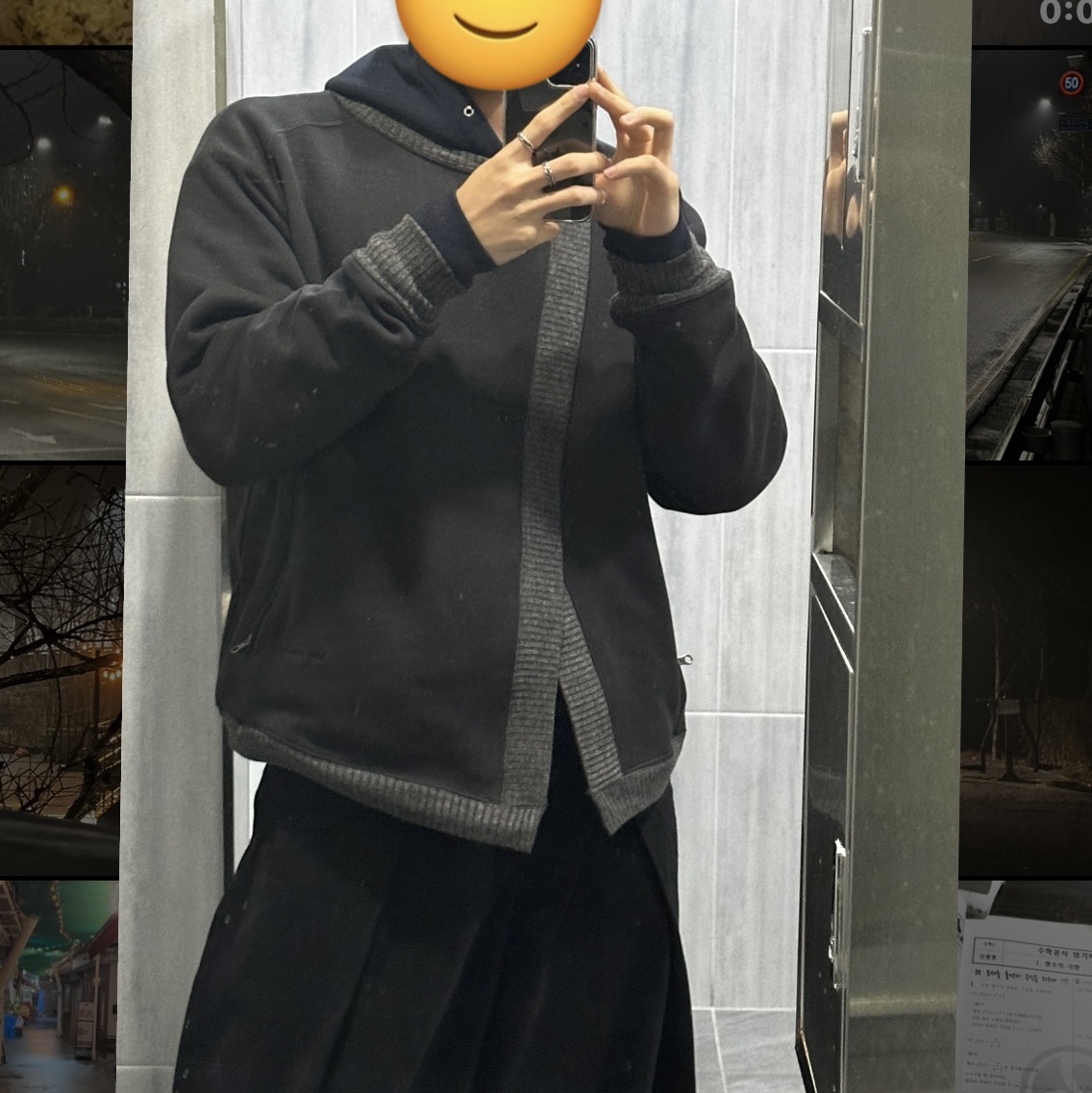 Sansan Gear Wrapped Jacket Charcoal 착용 스타일