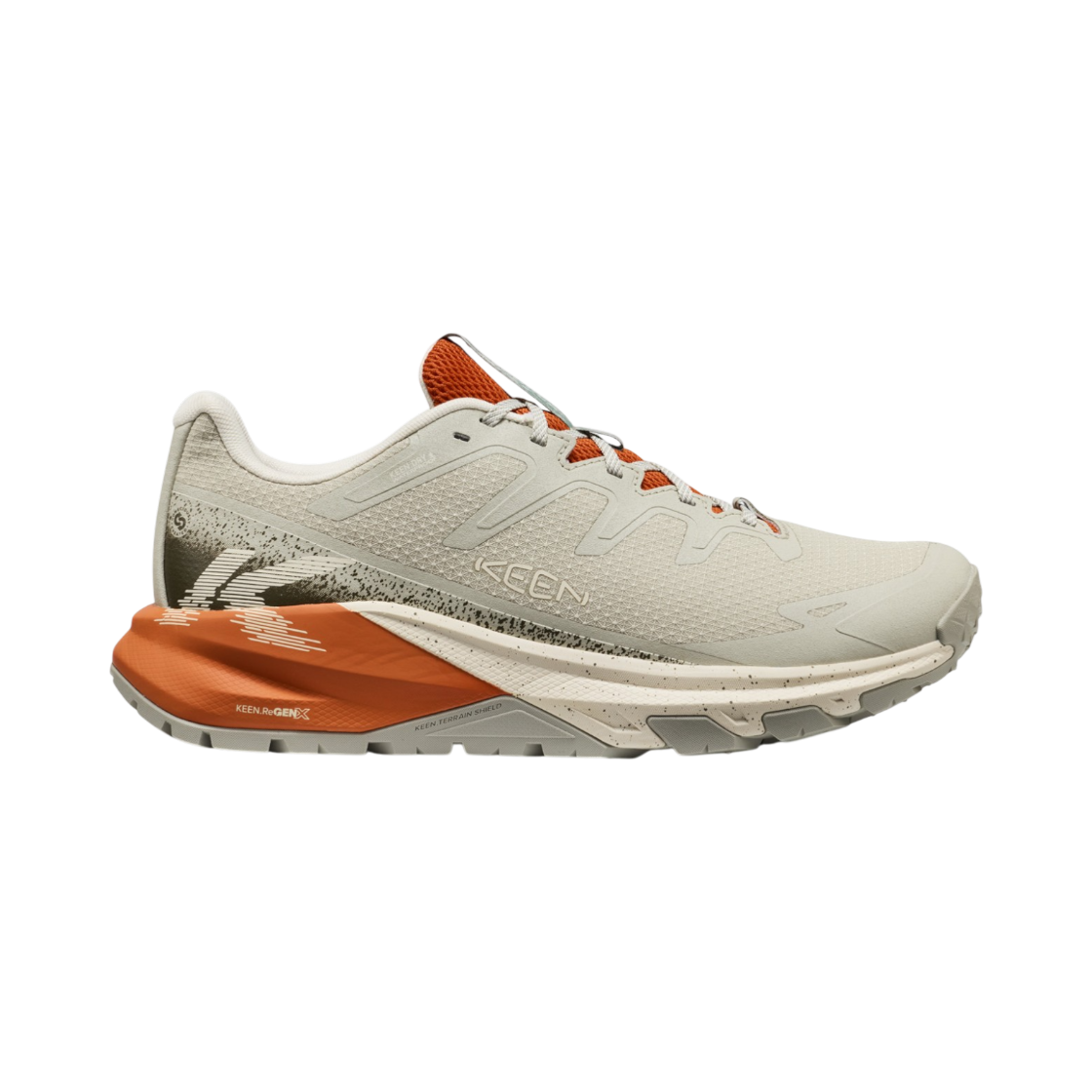 KNSO6E840I2 KEEN TARGHEE APEX WP Abbey Stone Gold Flame Men Hiking Shoes