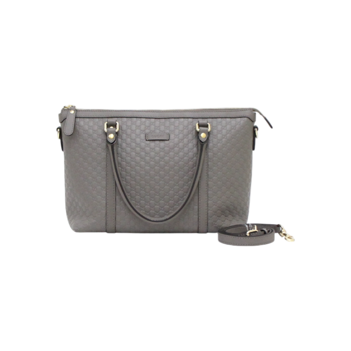 구찌 449656 GG 마이크로 시마레더 그레이 토트백 겸 숄더백aa60900(Gucci 449656 GG Micro Shimmer Leather Gray Tote and Shoulder Bag)