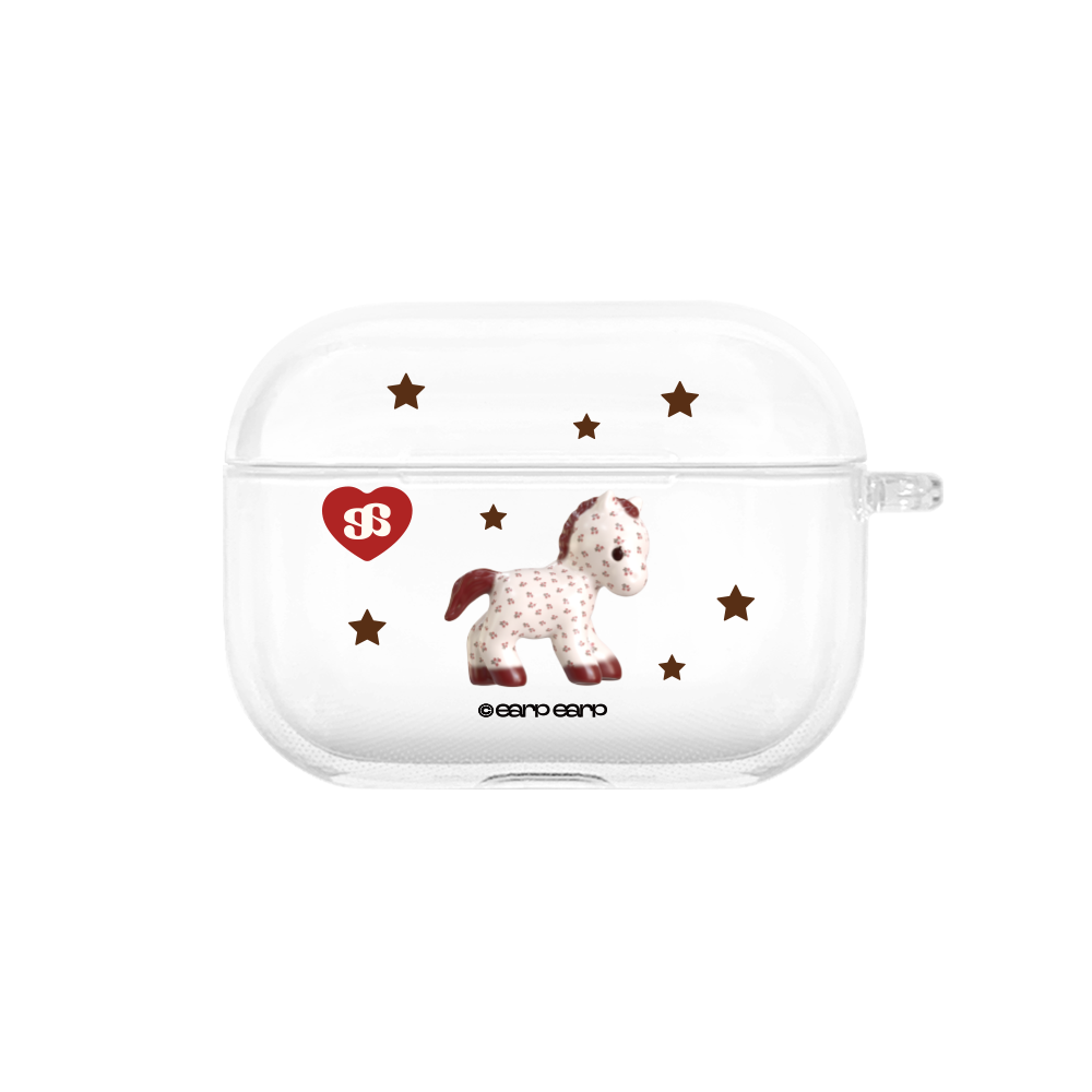 E2601_0059 earpearp Floral Pony AirPods/Buds Clear Hard Case