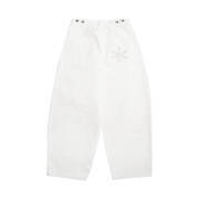 Riomeu Curved Balloon Cotton Pants White