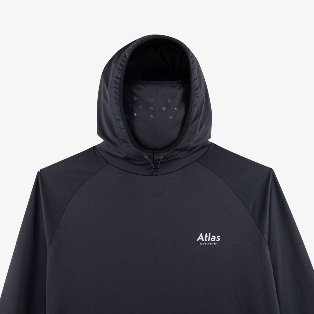아틀라스 콜렉티프 일루미 트랙스 남성 러닝 바라클라바 후디 블랙(Atlas COLLECTIF Illumi Trax MENS Running Balaclava Hoodie Black) - 3