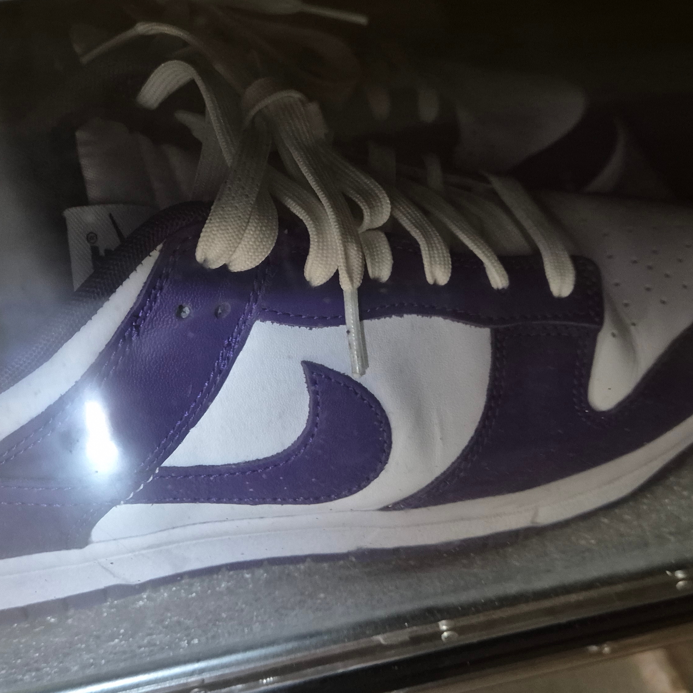 Nike Dunk Low Retro Championship Court Purple 착용 스타일