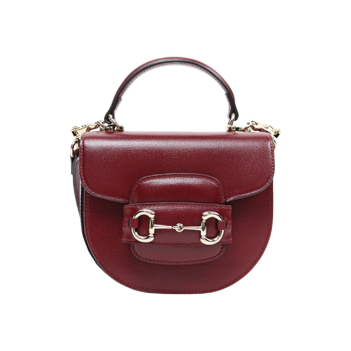 ITSF3BH7JEBN Gucci Mini Red Horsebit Top Handle Tote Bag D-A48463