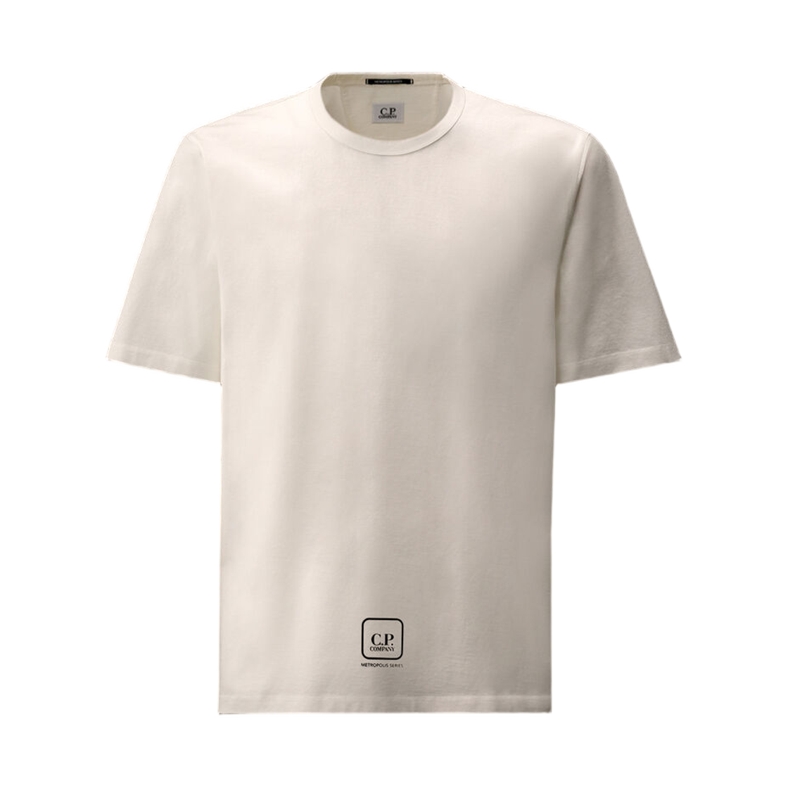 20CLTS060A006370W103 C.P. Company Metropolis Series Mercerized Jersey Short Sleeve Graphic T-Shirt Gauze White - 26SS