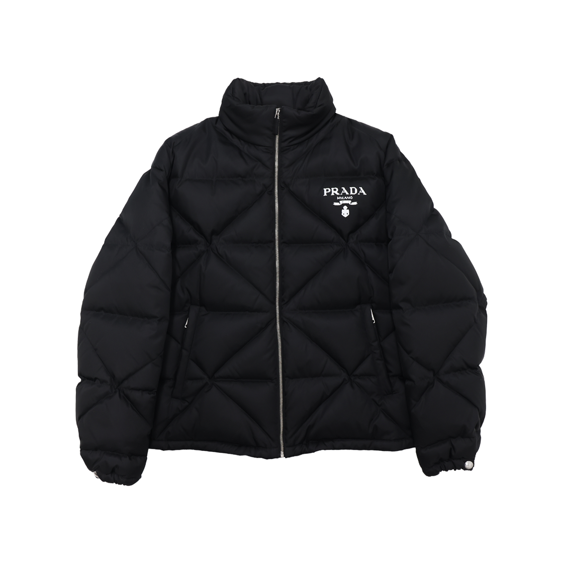 프라다 SGB803 리나일론 퀼팅 다운 자켓 블랙(Prada SGB803 Re-Nylon Quilted Down Jacket - Black)