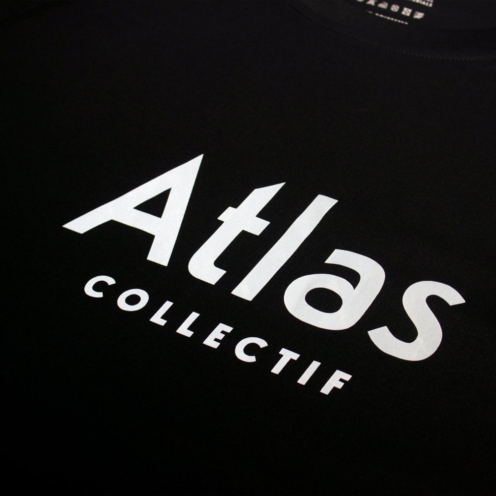 아틀라스 콜렉티프 일루미 트랙스 남성 러닝 티셔츠 블랙(Atlas COLLECTIF Illumi Trax MENS Running TShirts Black) - 3