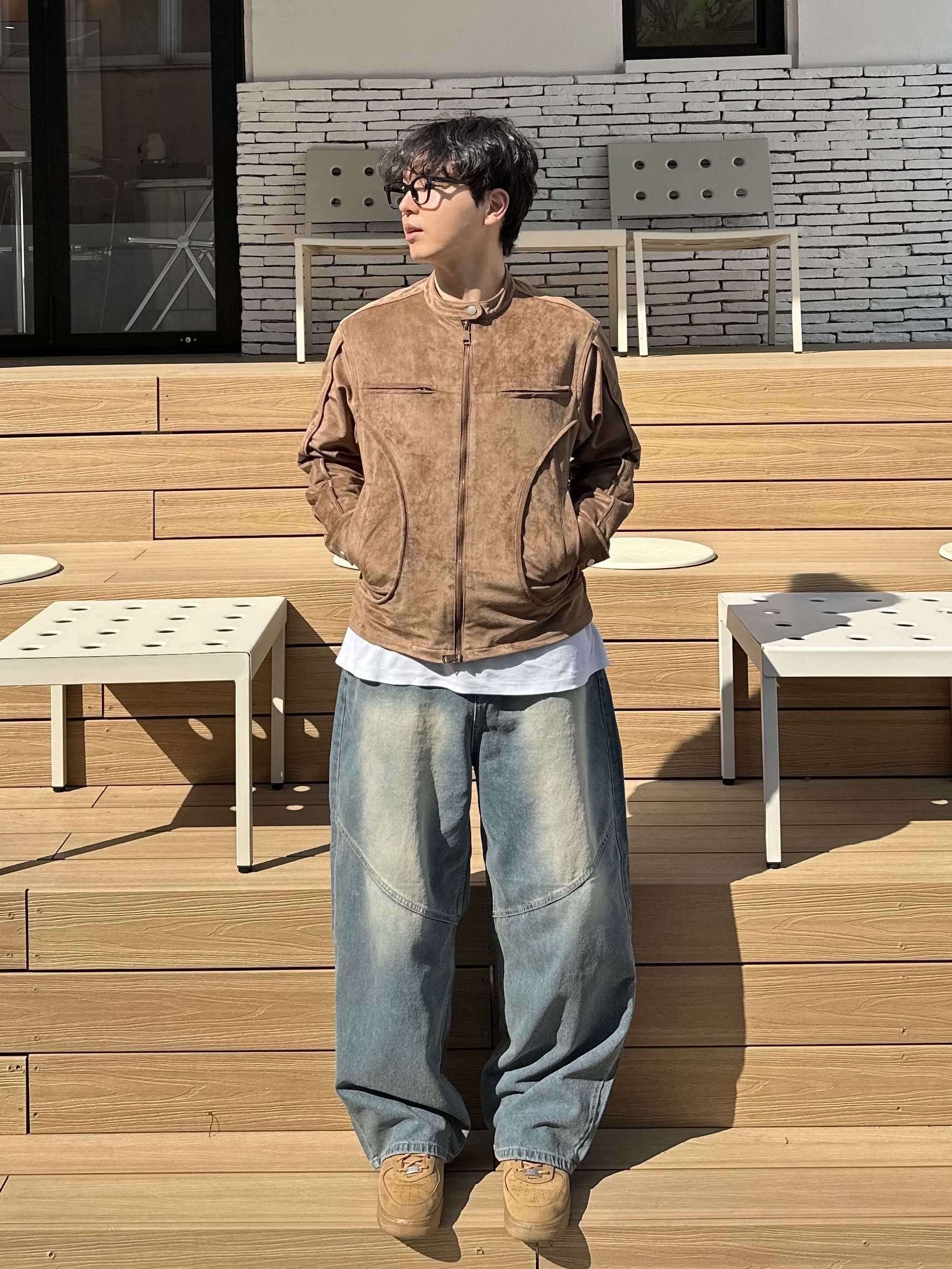 Nike x Supreme Air Force 1 Low Flax, Nike Air Force 1 '07 WB Flax 착용 스타일 - 1