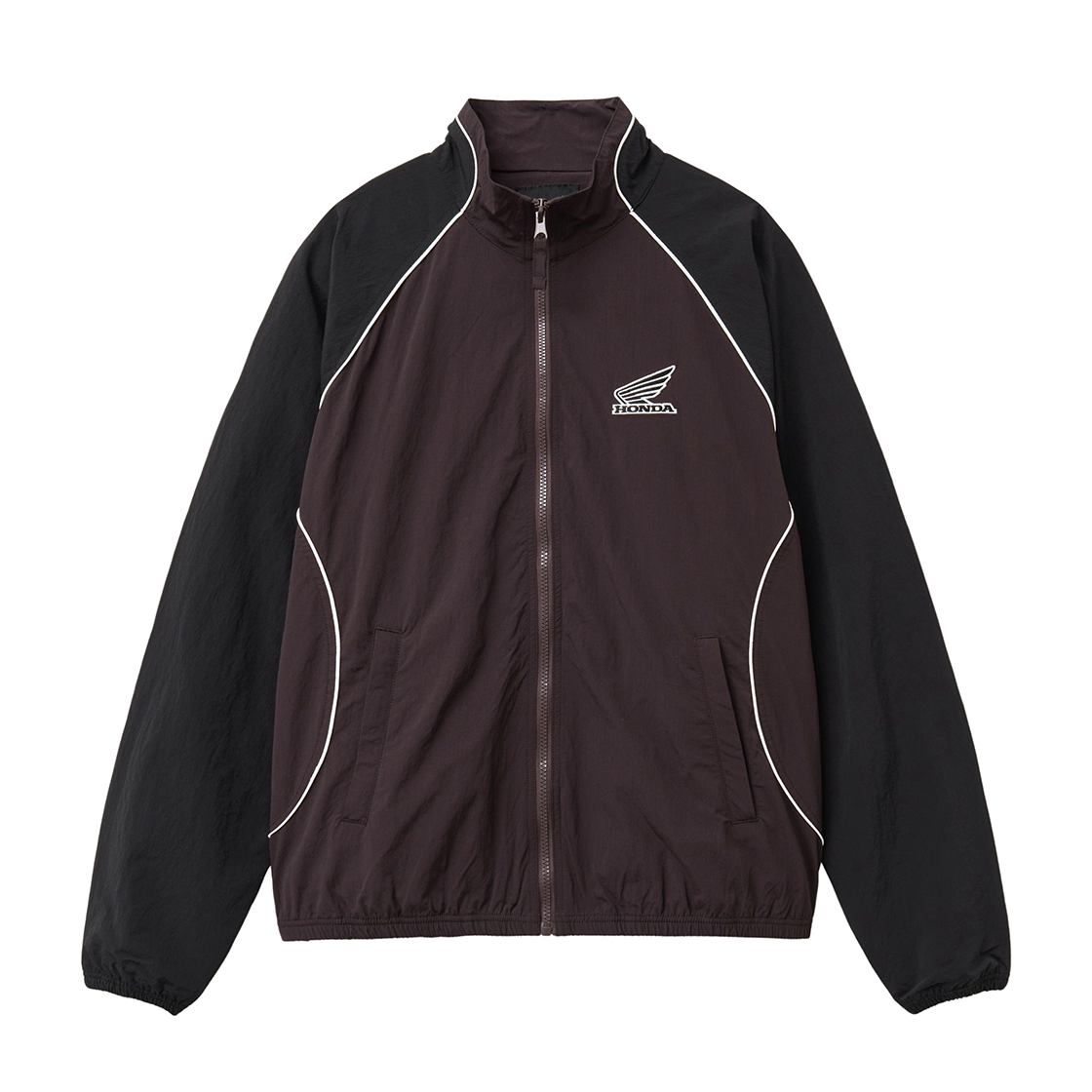 HGS1JK311ARD Honda Nylon Vintage Color Block Track Jacket Red