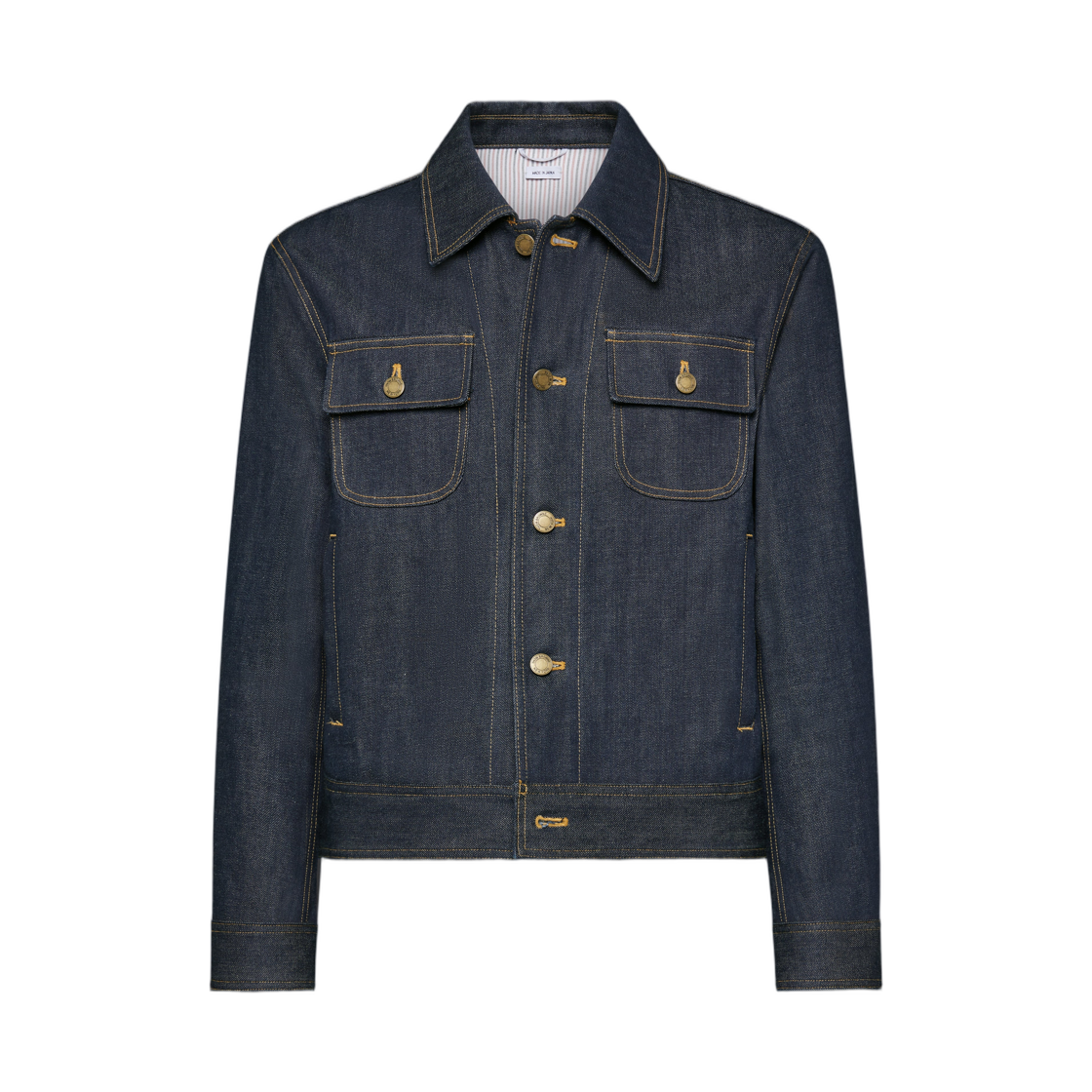 톰브라운 셀비지 데님 백스트랩 유틸리티 자켓 네이비(Thom Browne Selvedge Denim Backstrap Utility Jacket Navy)