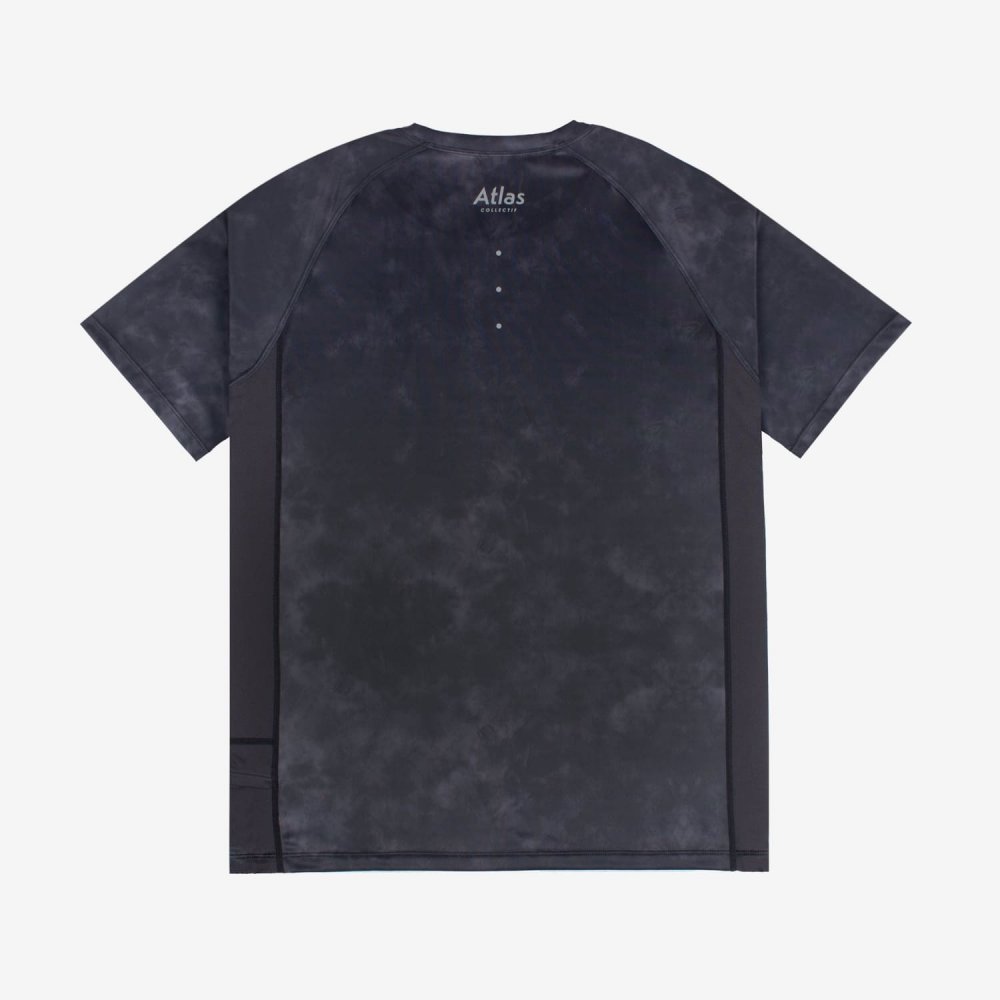 아틀라스 콜렉티프 V3 코어 남성 러닝 티셔츠 타이다이 블랙(Atlas COLLECTIF V3 Core MENS Running TShirt Tie Dye Black) - 2