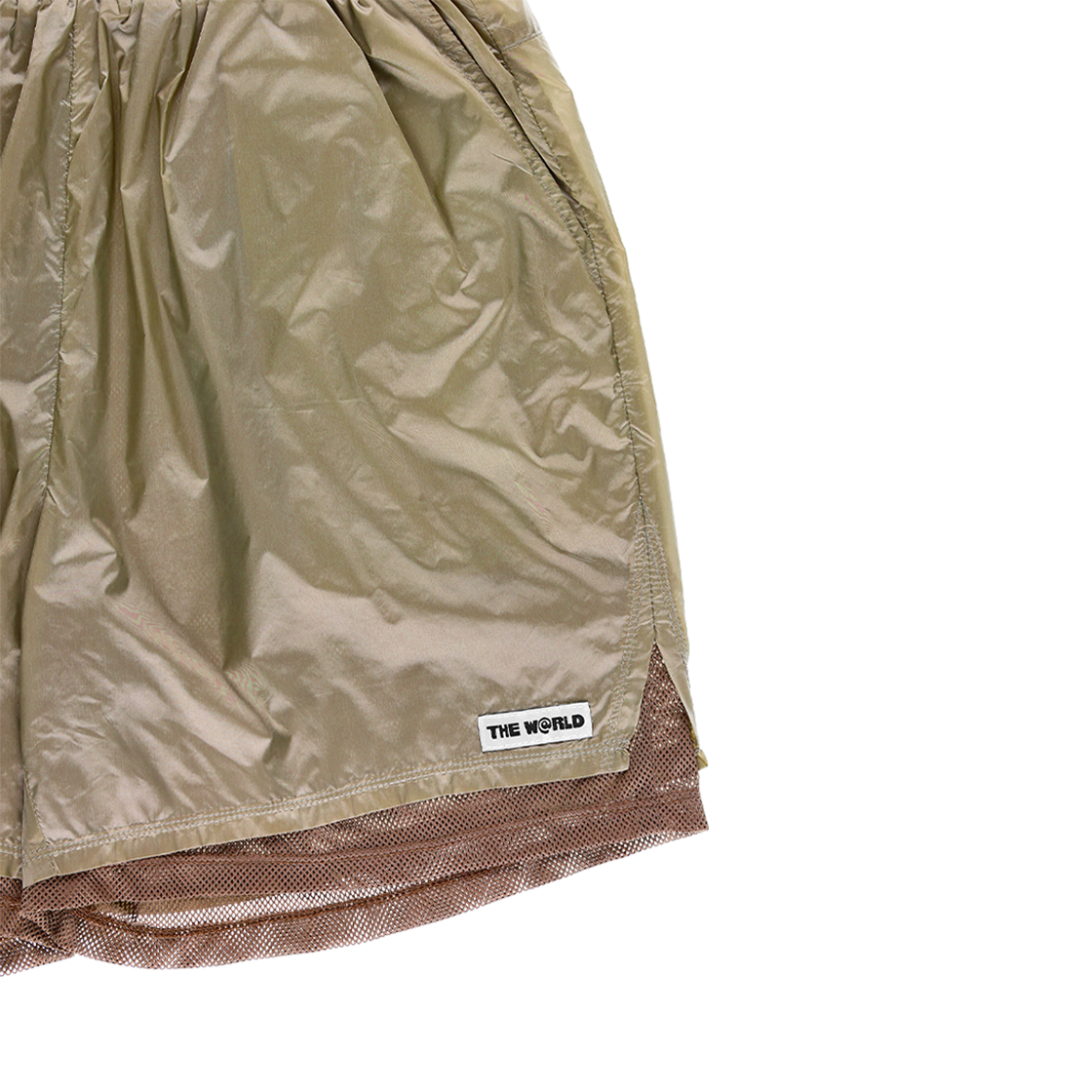 더왈드 오파크 메쉬 레이어드 쇼트 팬츠 베이지(THE WARLD Opaque Mesh Layered Short Pants Beige) - 3