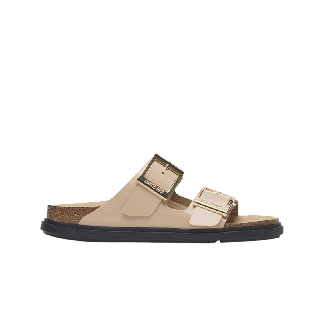 1029386 Birkenstock Arizona Droplet Buckle High Shine New Beige - Narrow