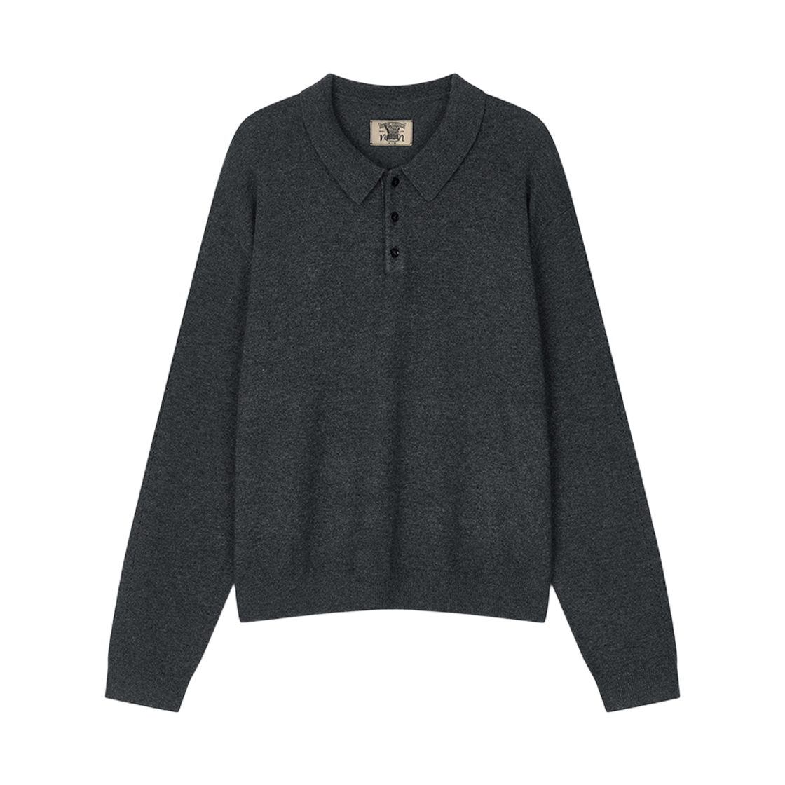 노운 에센셜 카라 니트 차콜(Noun Essential Collar Knit Charcoal)