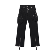 Thevinylhouse Washed Military Cargo Pants Black